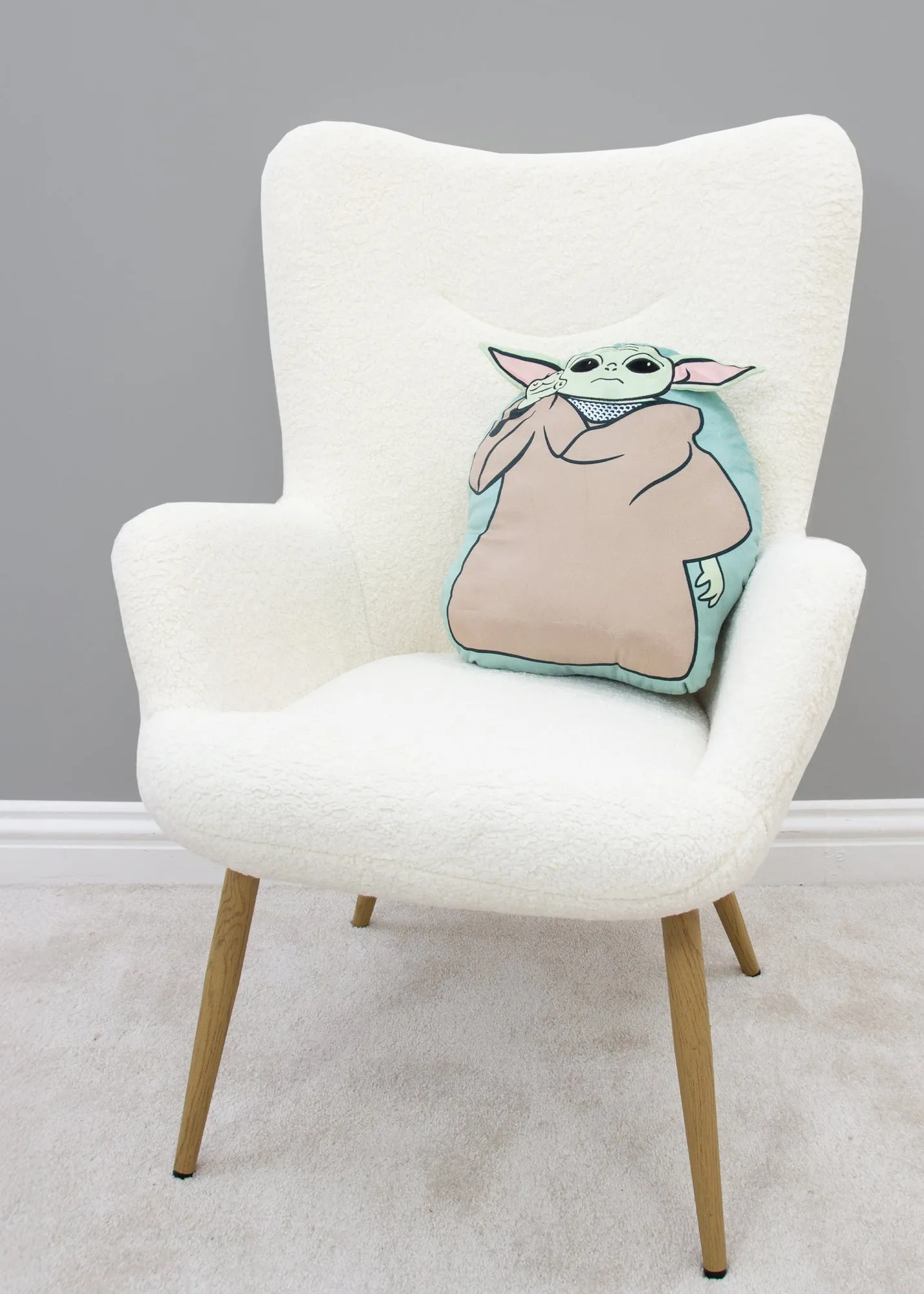 Star Wars Mandalorian Reversible Shaped Cushion - Green, Polyester product