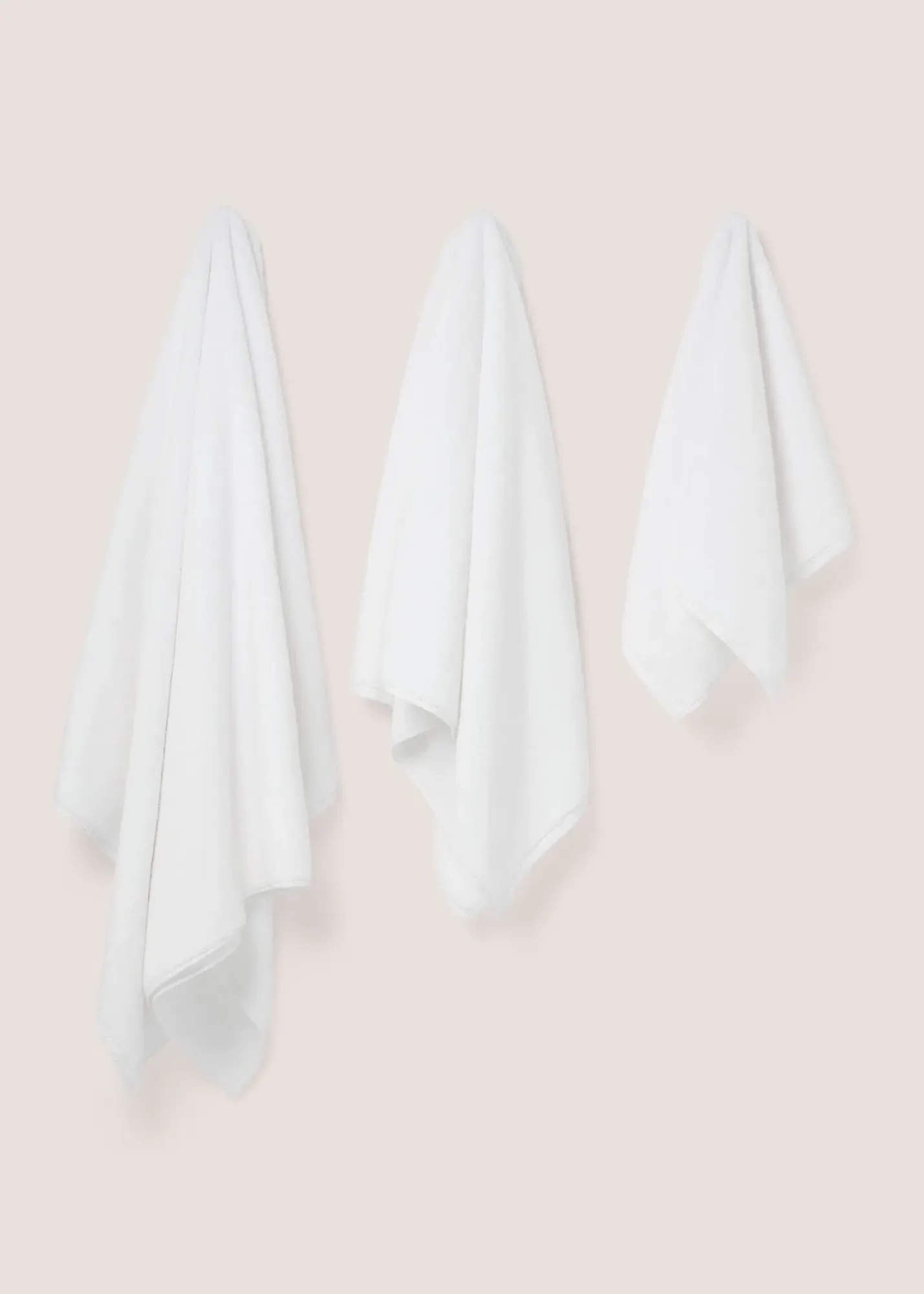 Zero Twist Hand Towel - White, Cotton product