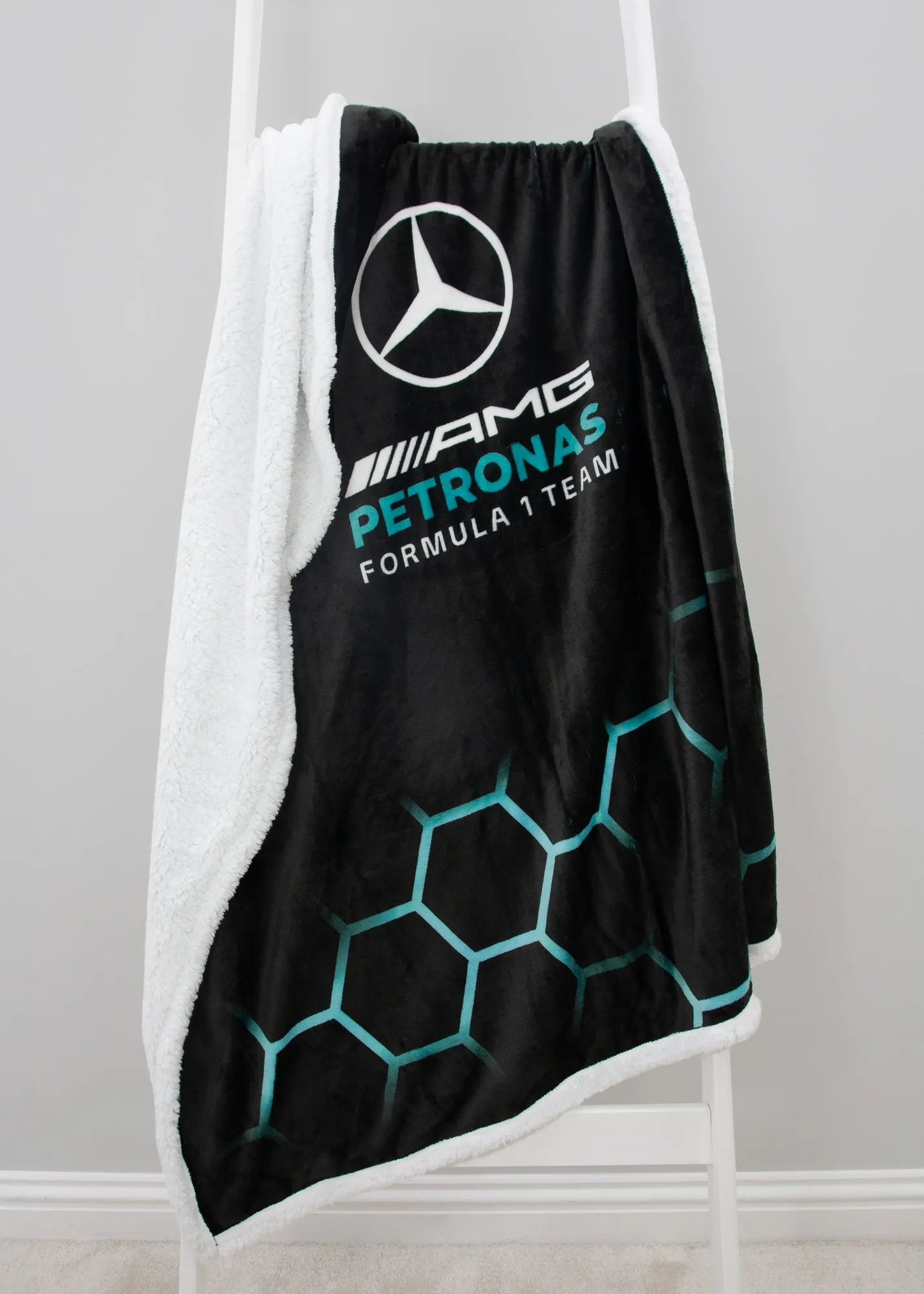 AMG Petronas Jets Sherpa Fleece Blanket - Black, Polyester product