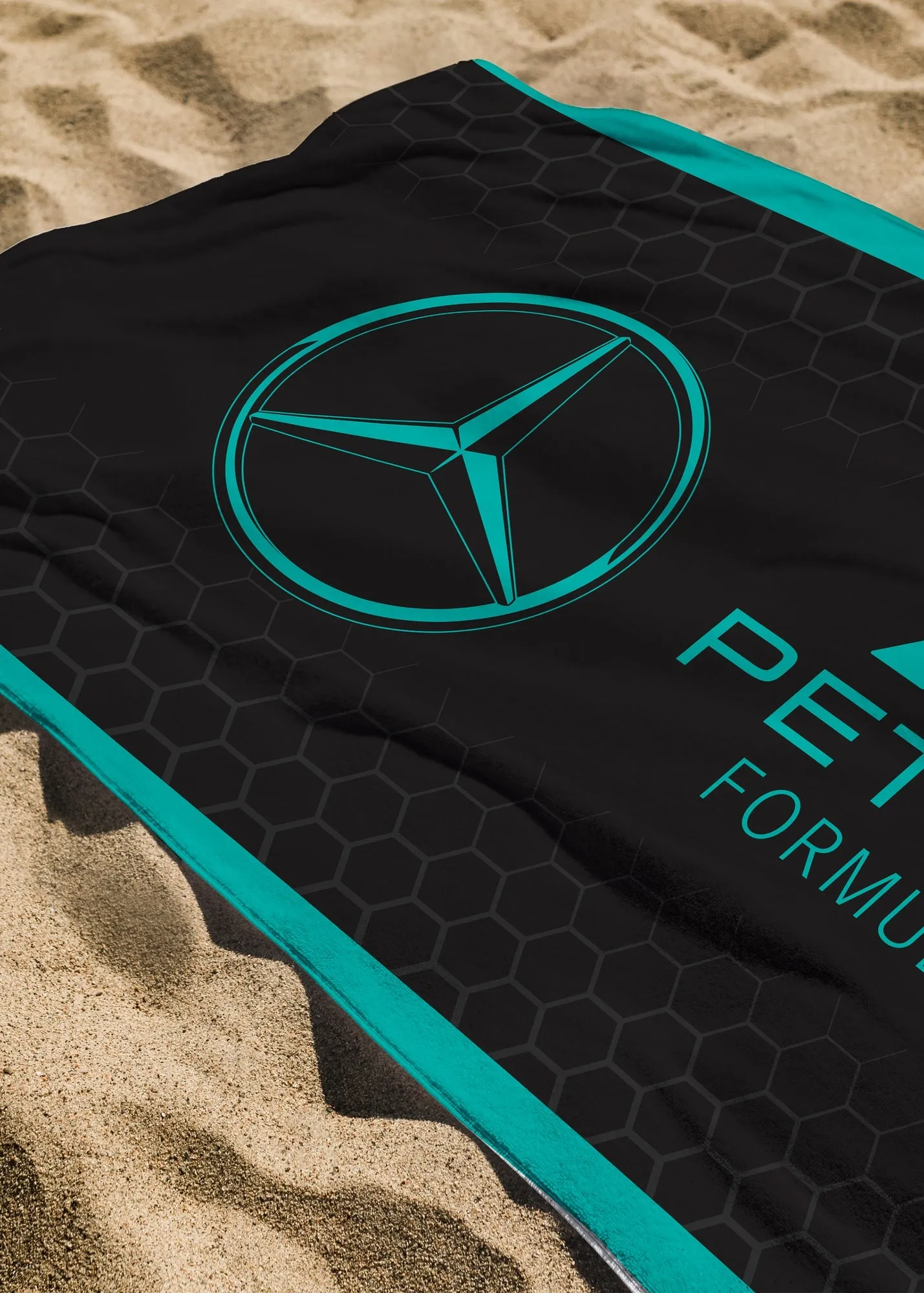 Mercedes AMG Petronas F1 Team Towel - Black, Cotton product