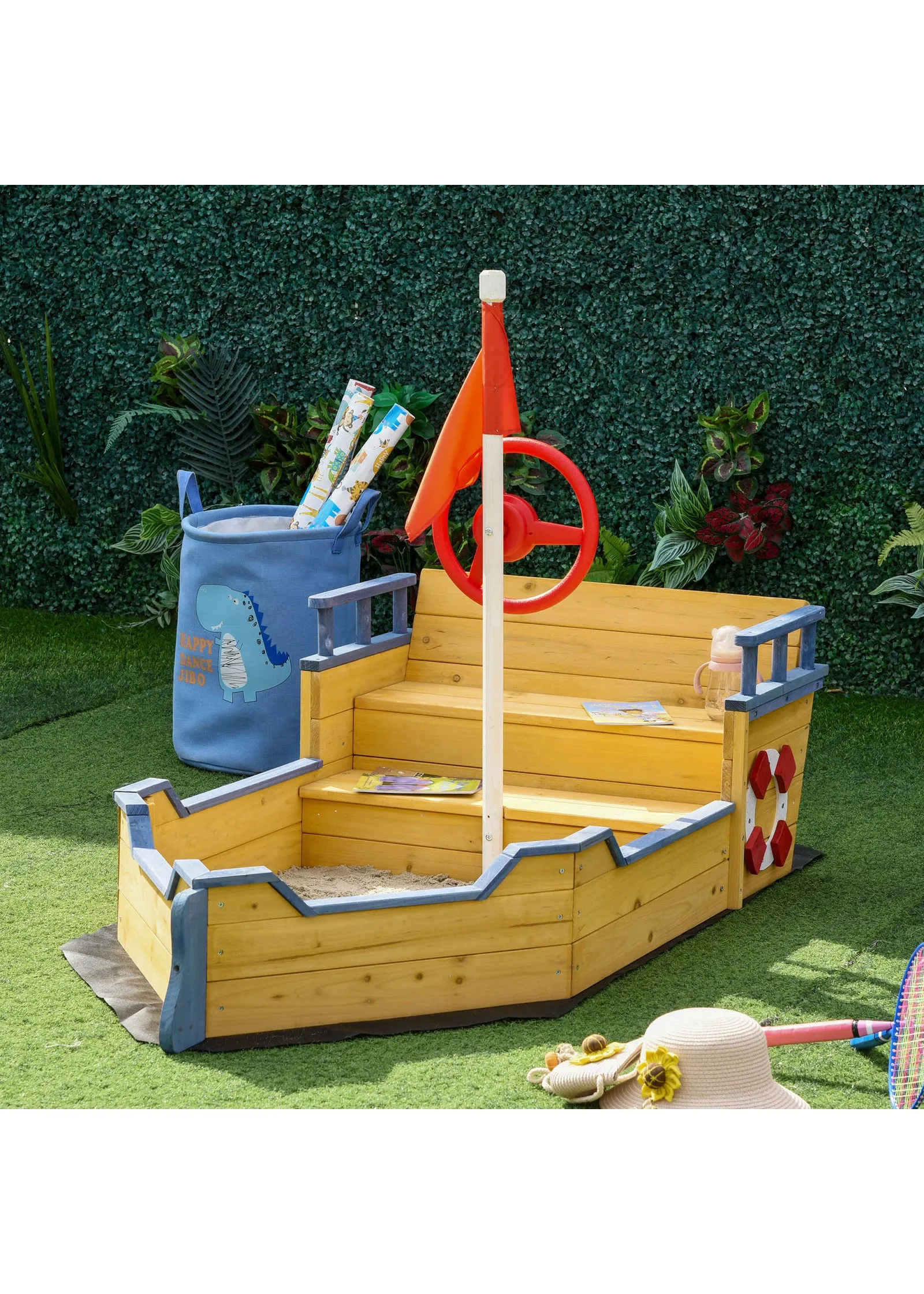 Kids Ship Sandpit - Multi, Fir Wood product