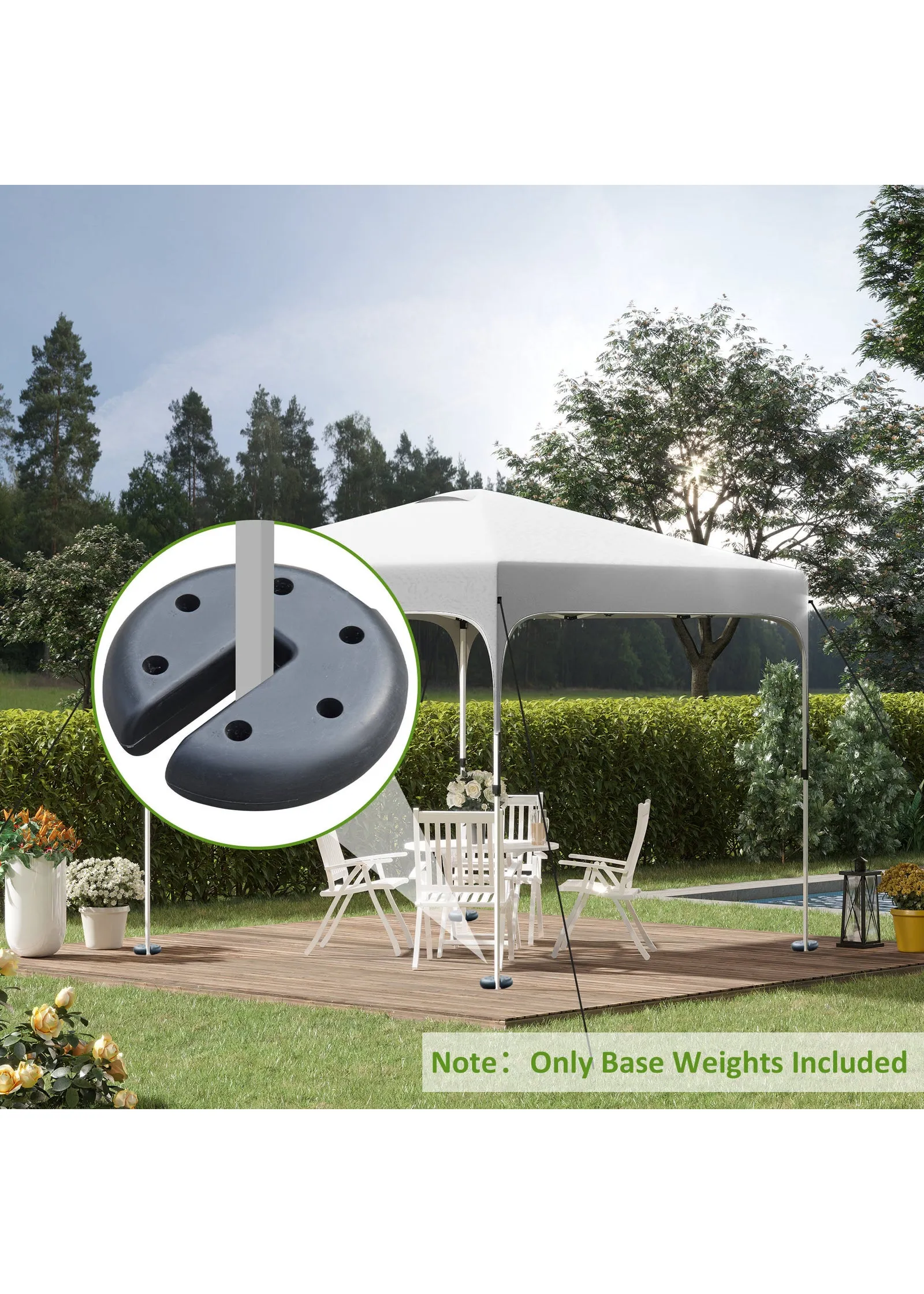 Set of 4 Gazebo Leg Weight Bags 8.8KG - Black product