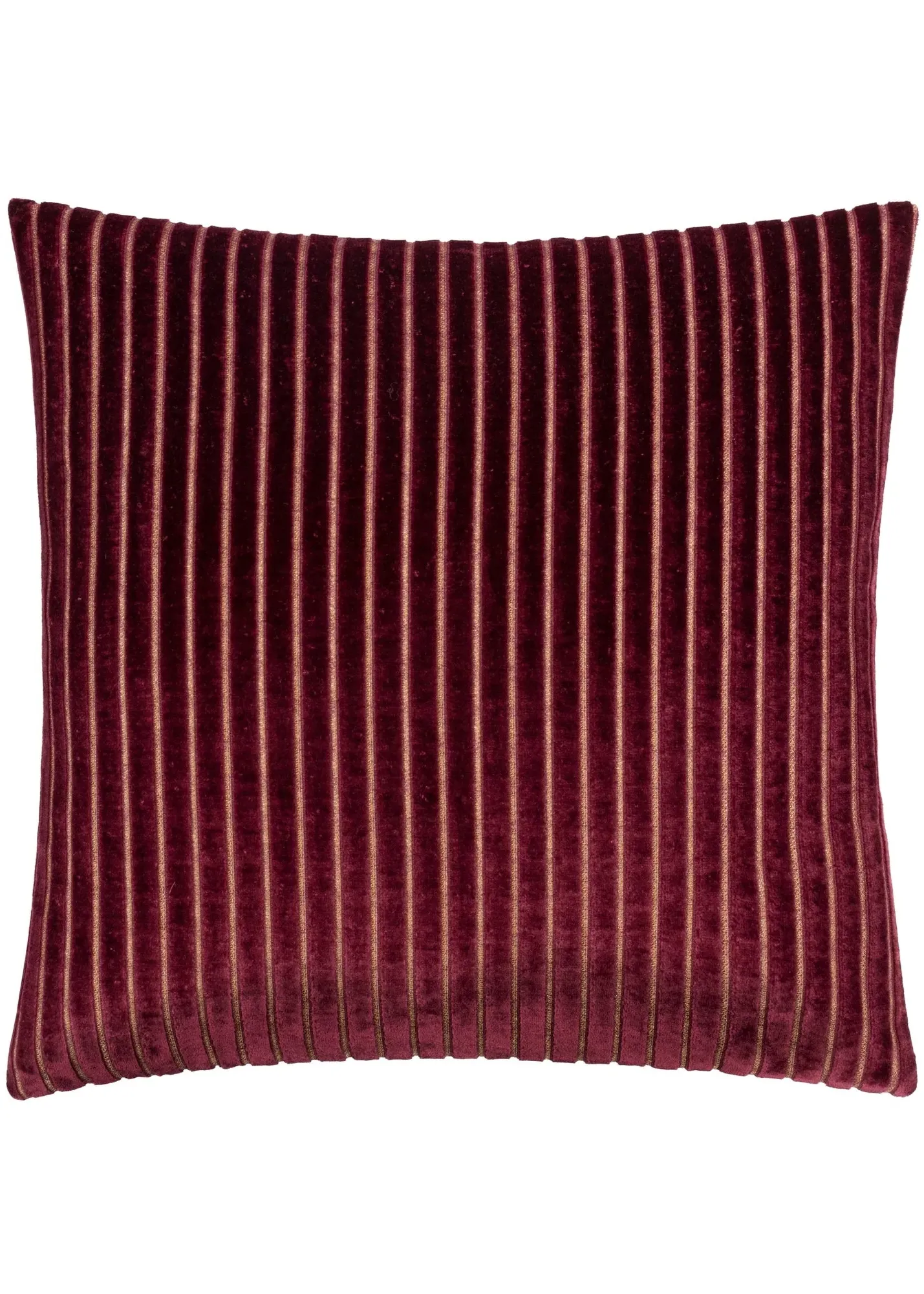 Savoy Stripe Velvet Cushion - Burgundy product