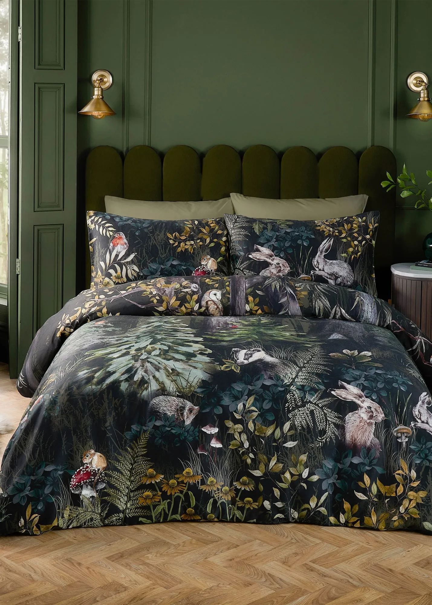 Sherwood Forest Single Duvet Set - Green, Cotton product