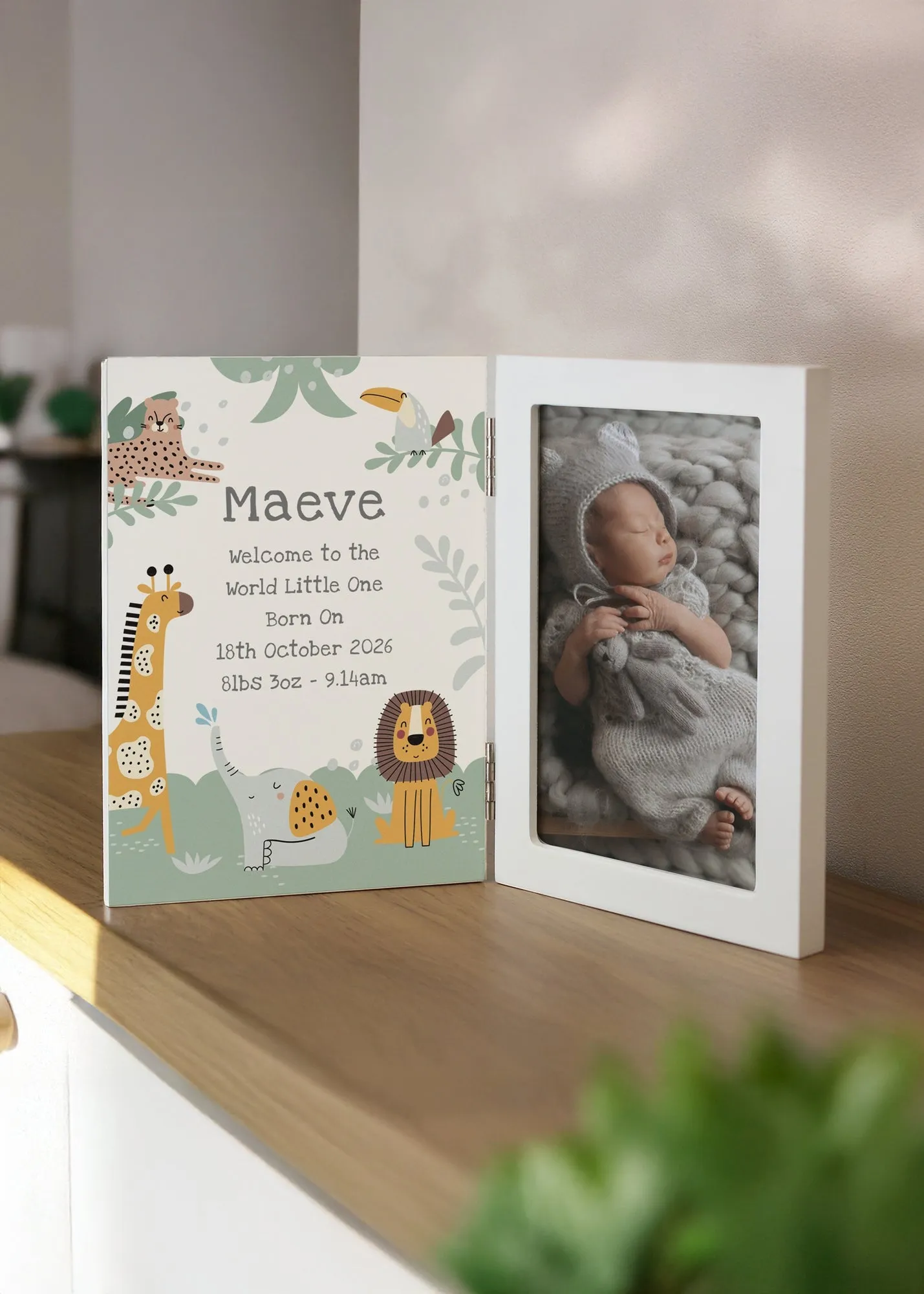 Animals Hinged 6x4 Photo Frame - Multi, Wood product