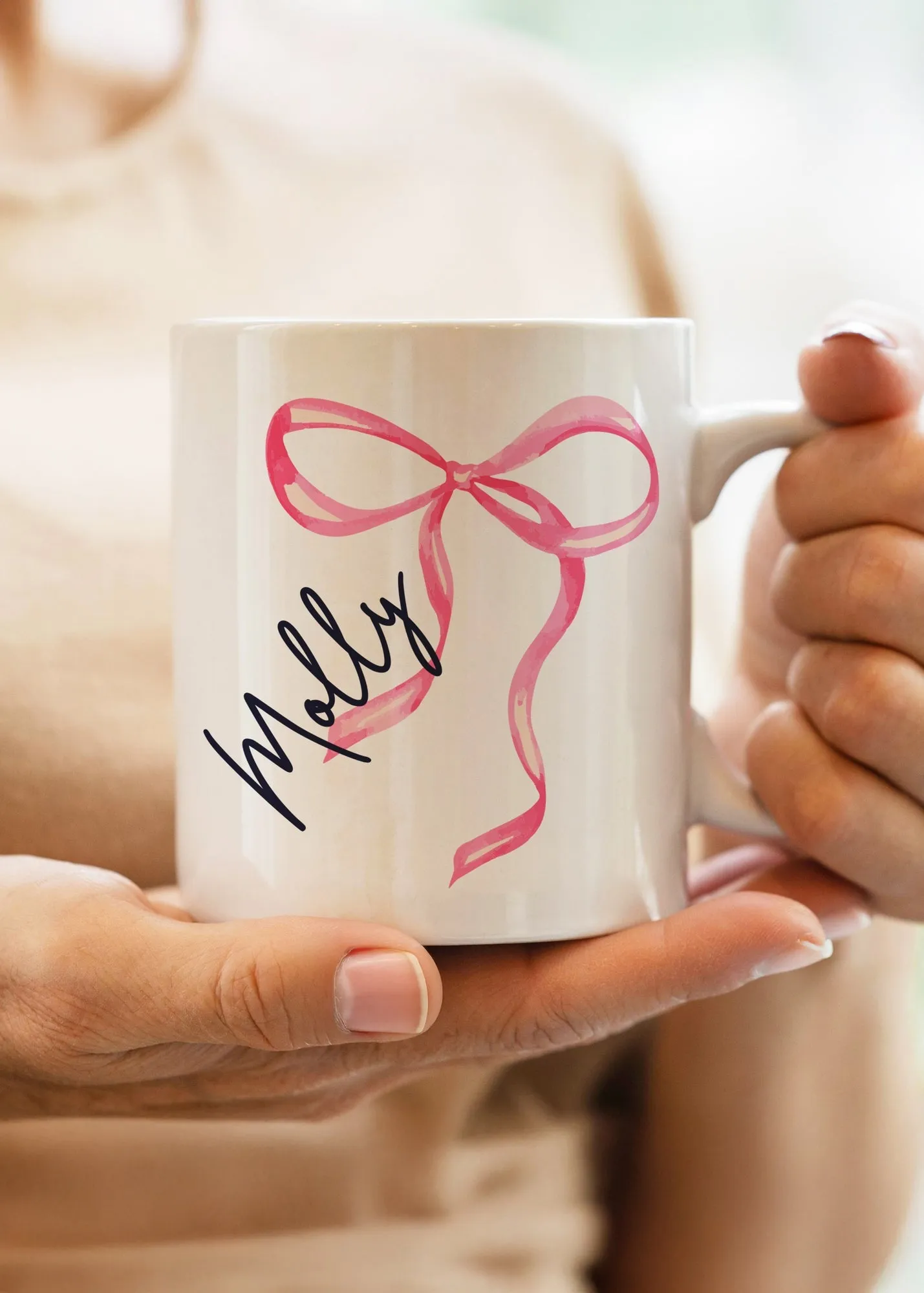 Bow Mug - White, Ceramic product