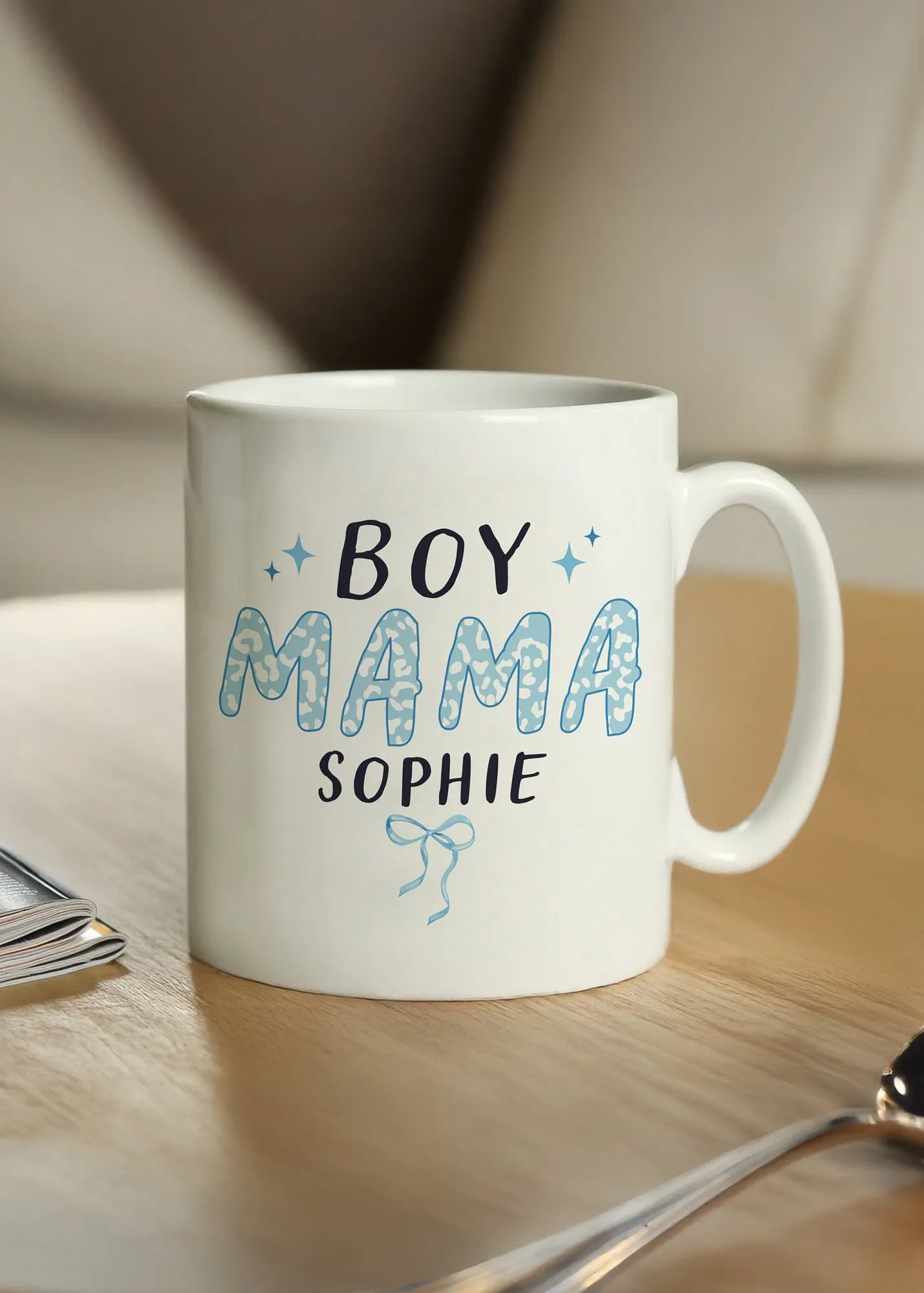 Boy Mama Personalised Mug - White, Ceramic product