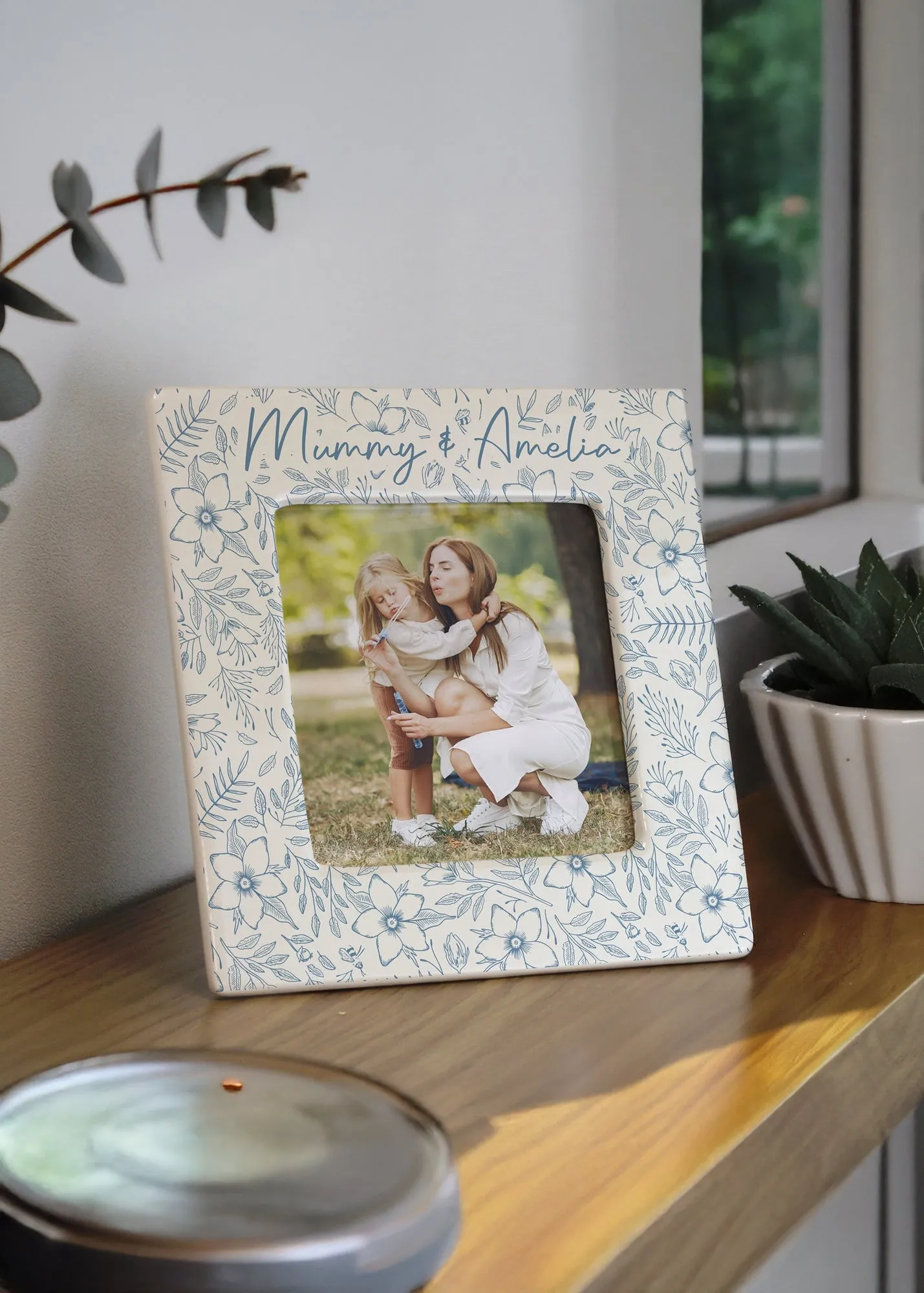 Ceramic 4x4 Photo Frame Personalised - Cream product