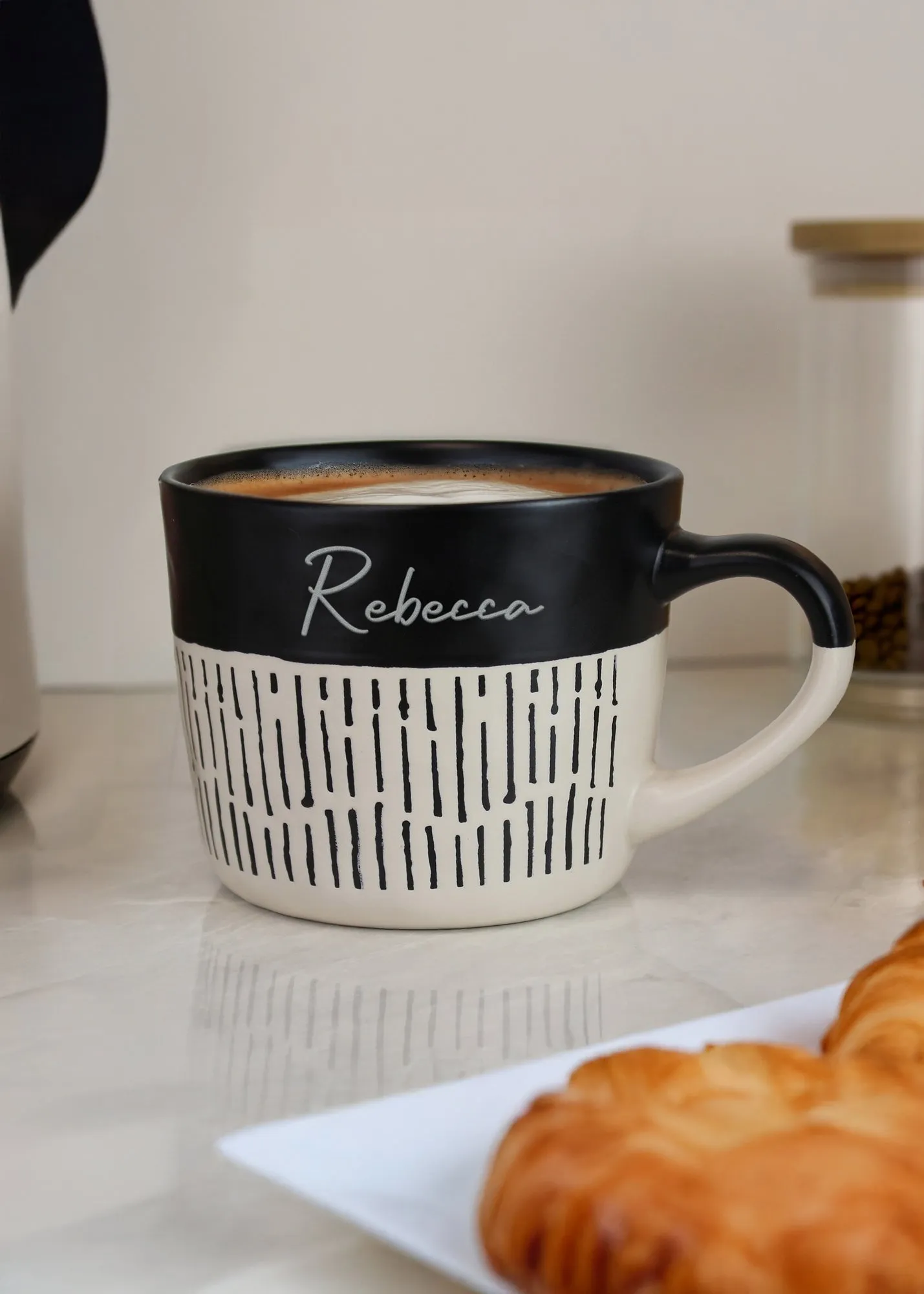 Dipped Dash Ceramic Mug - Black product