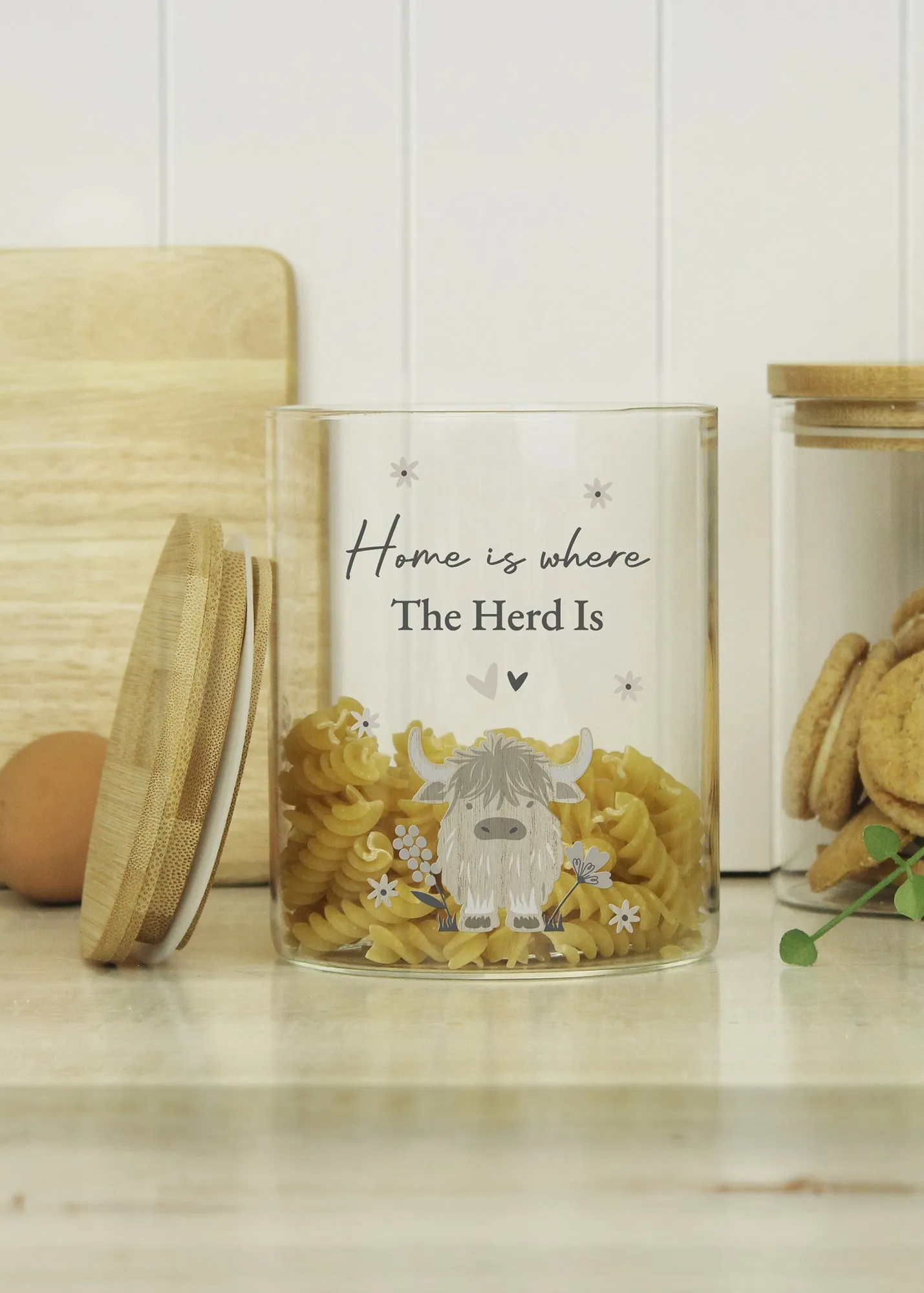Highland Cow Glass Storage Jar - Clear product