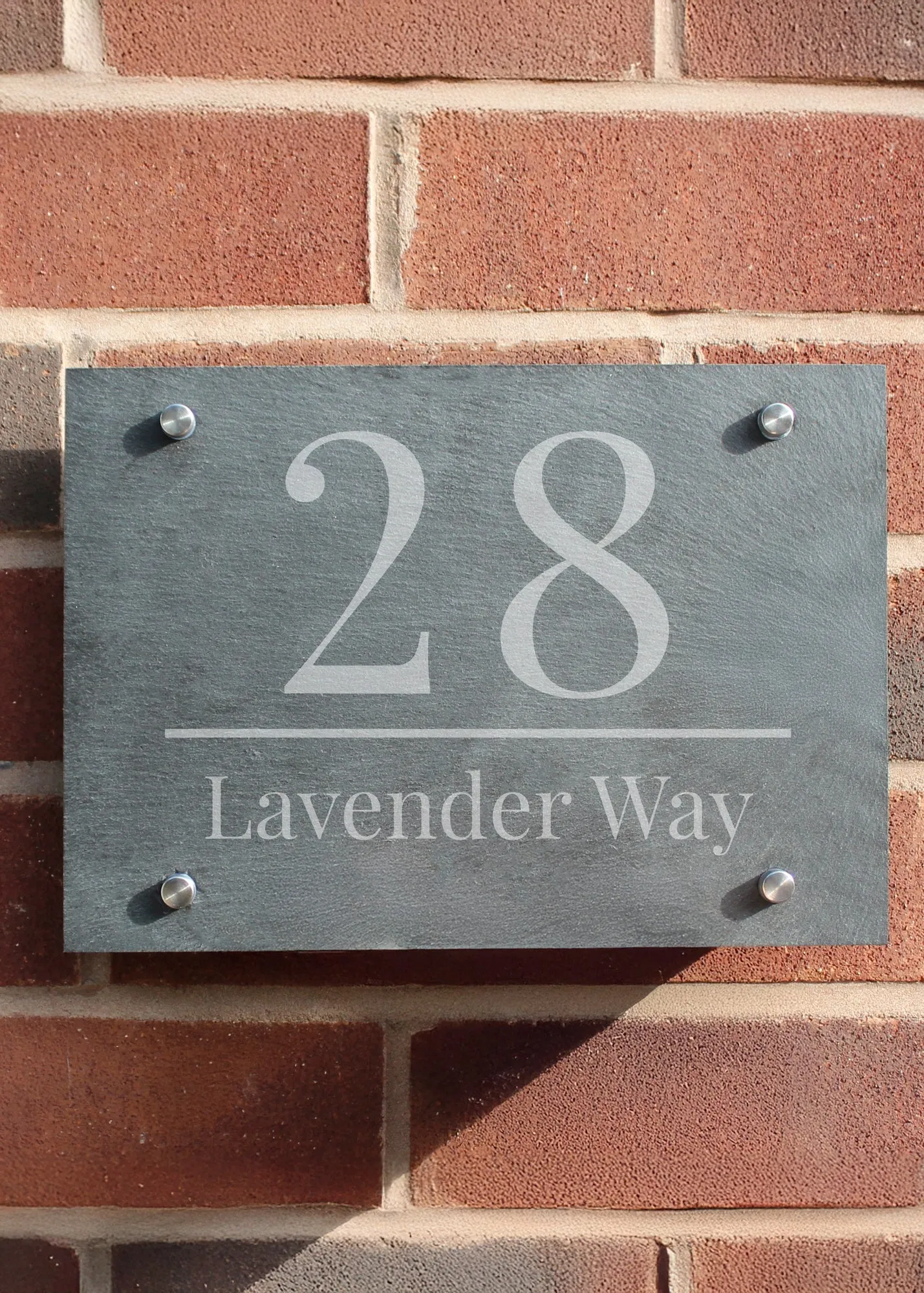 Large Number House Sign - Black, Natural Slate product
