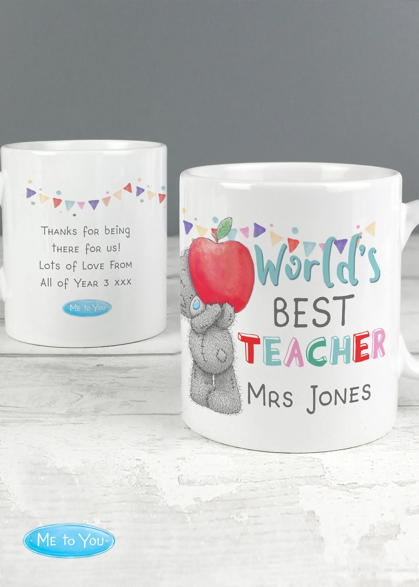 Me to You World's Best Teacher Mug - White, Ceramic product