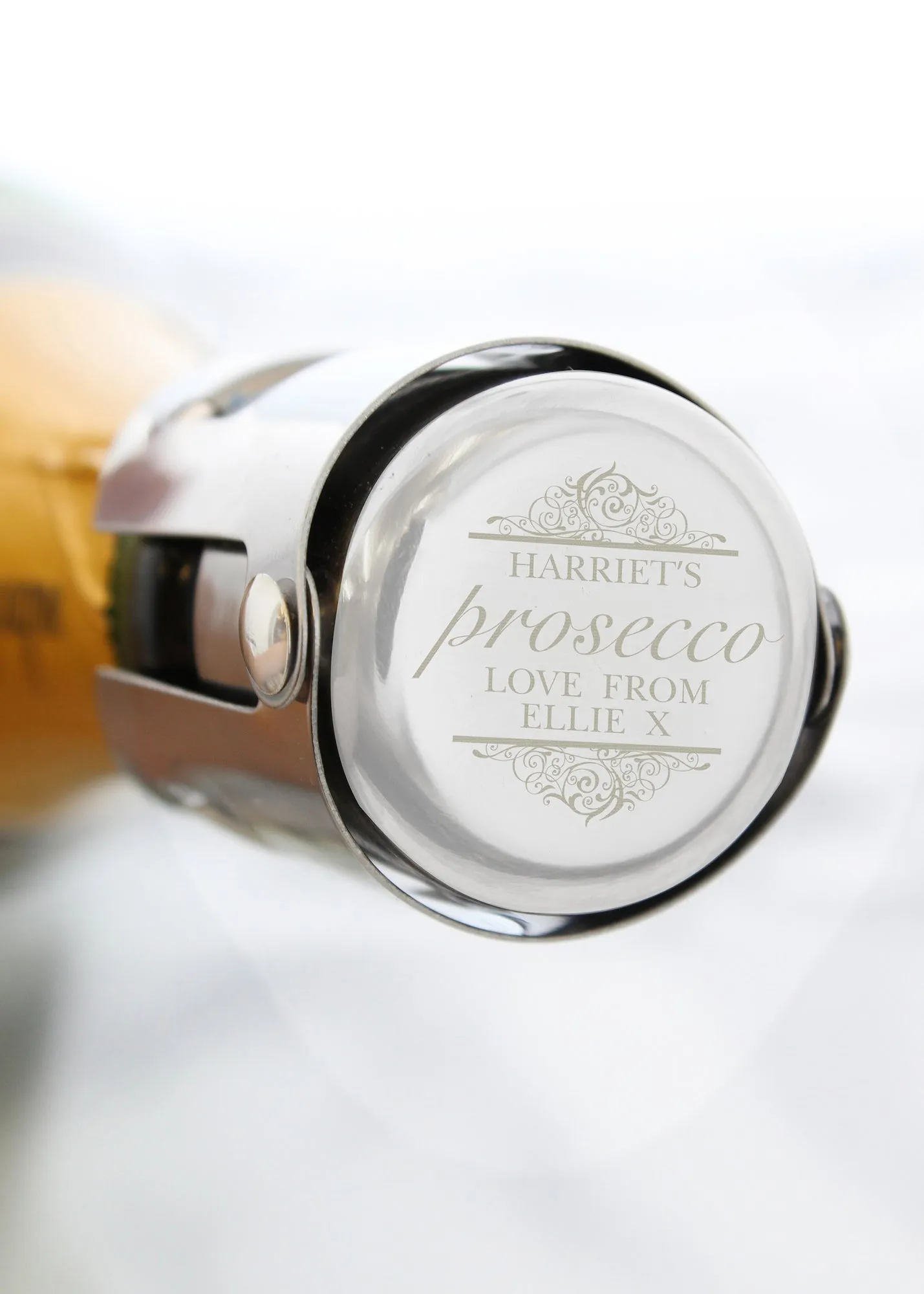 Prosecco Bottle Stopper - Silver, Metal product