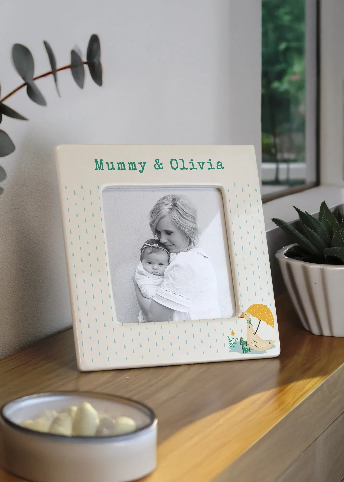 Puddle Duck 4x4 Ceramic Photo Frame - Cream product
