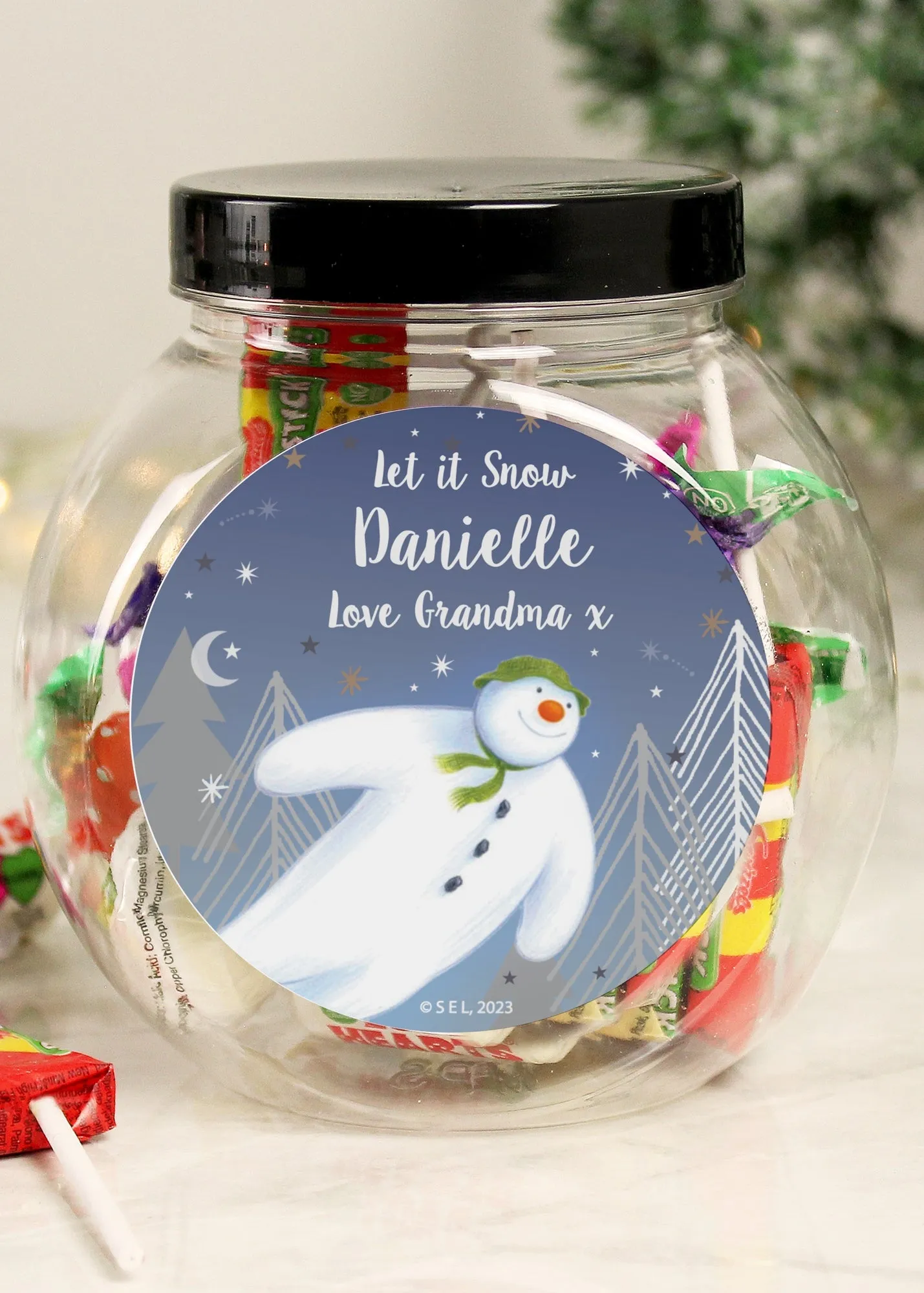 The Snowman Magical Adventure Sweet Jar - Blue product