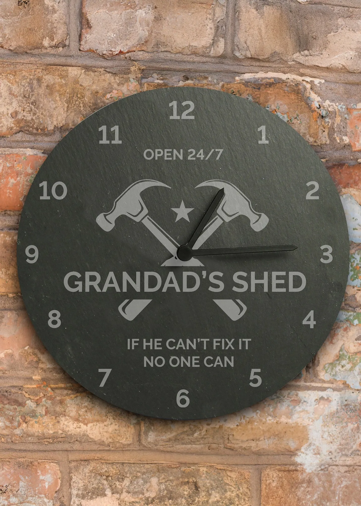 Tools Personalised Slate Clock - Black product