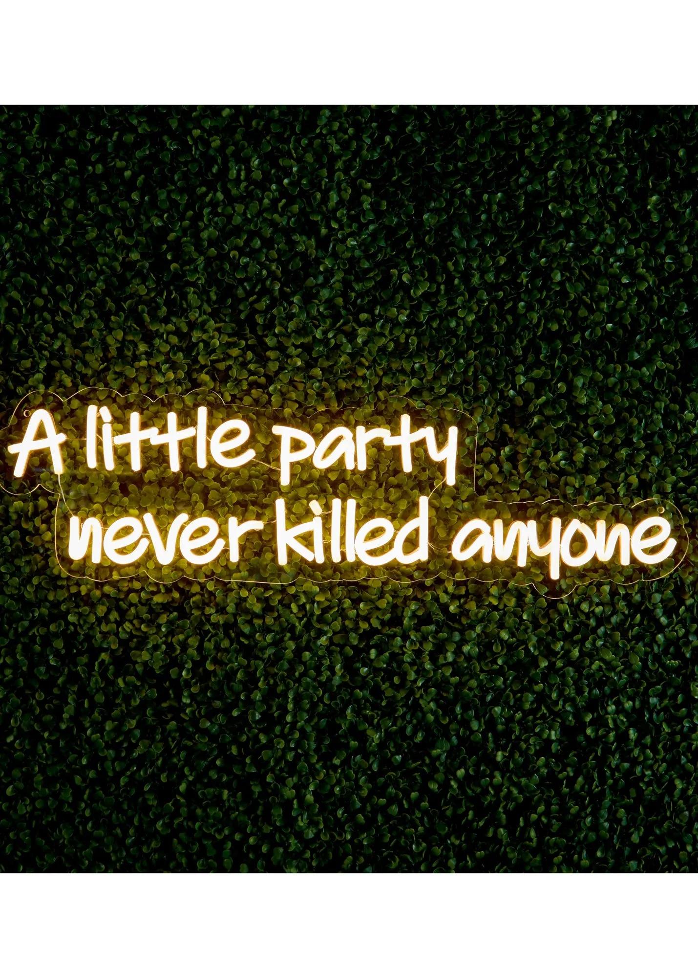 A Little Party Never Killed Anyone LED Neon Wall Sign - White product
