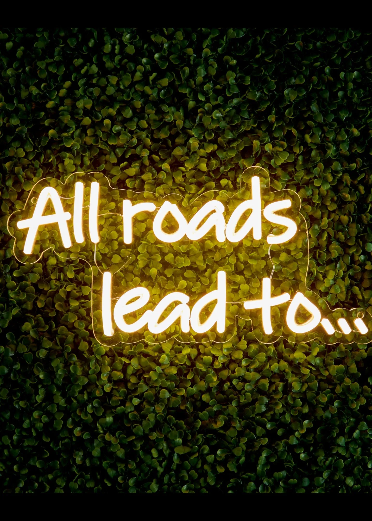 All Roads Lead To… LED Neon Wall Sign - White, Acrylic product