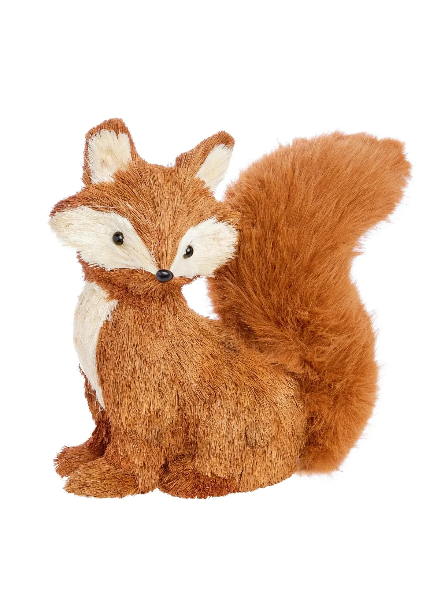 Fox with Fluffy Tail Ornament - Brown, Polystyrene product