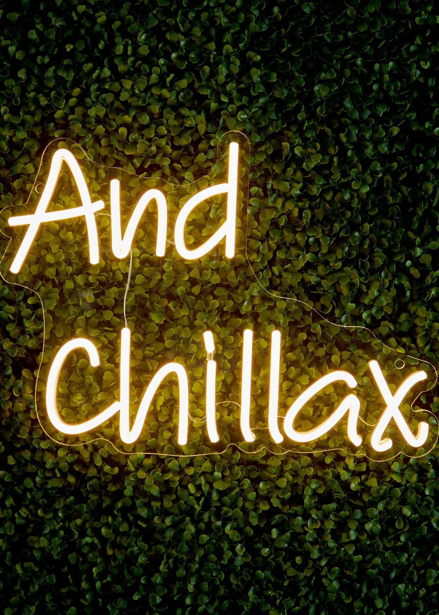 LED Neon 'And Chillax' Wall Sign - White, Acrylic product