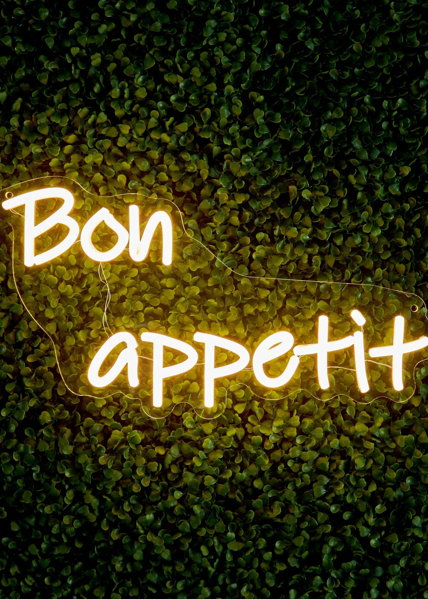 LED Neon Bon Appetit Wall Sign - White, Acrylic product