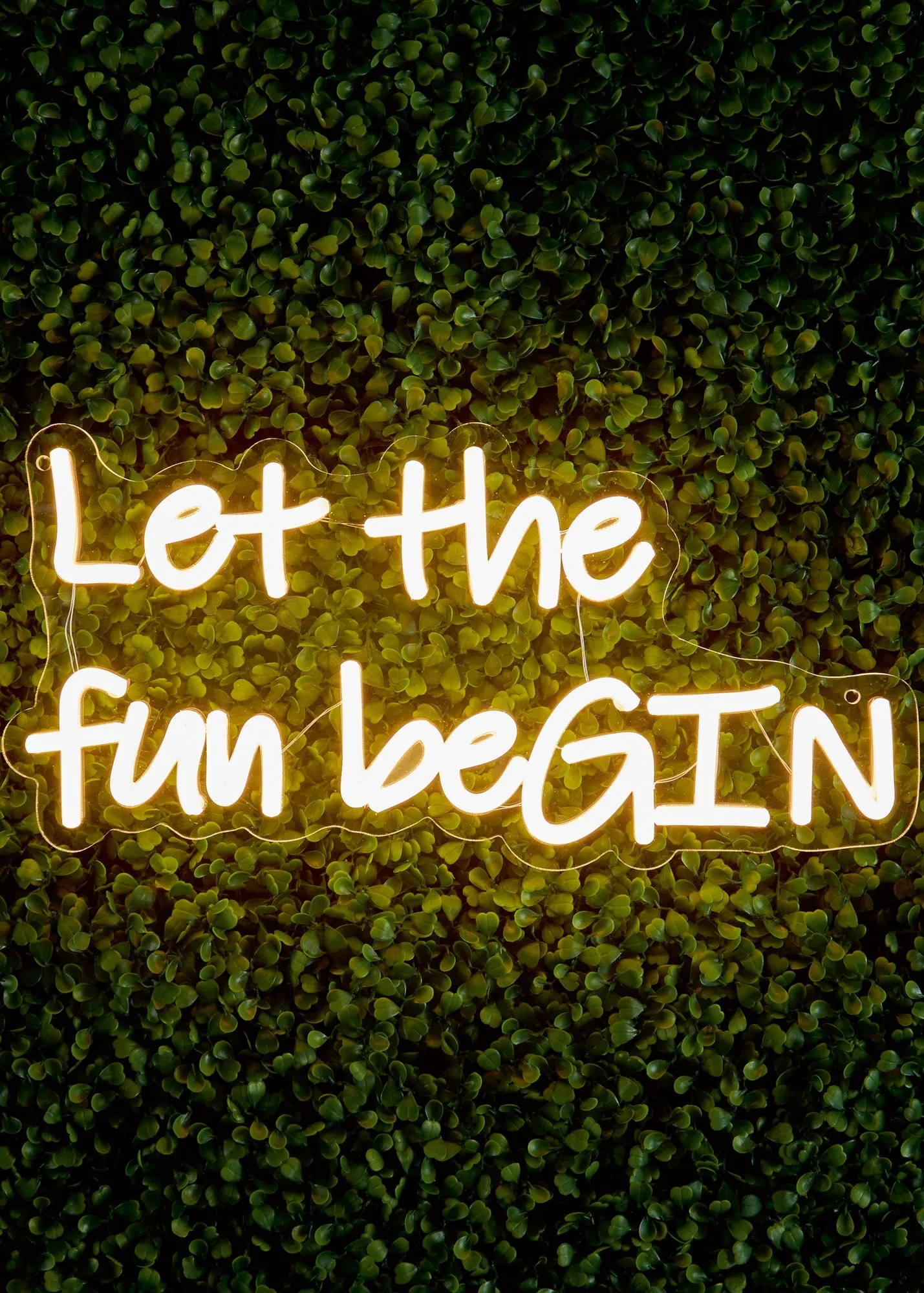 Let The Fun Begin LED Neon Wall Sign - White, Acrylic product