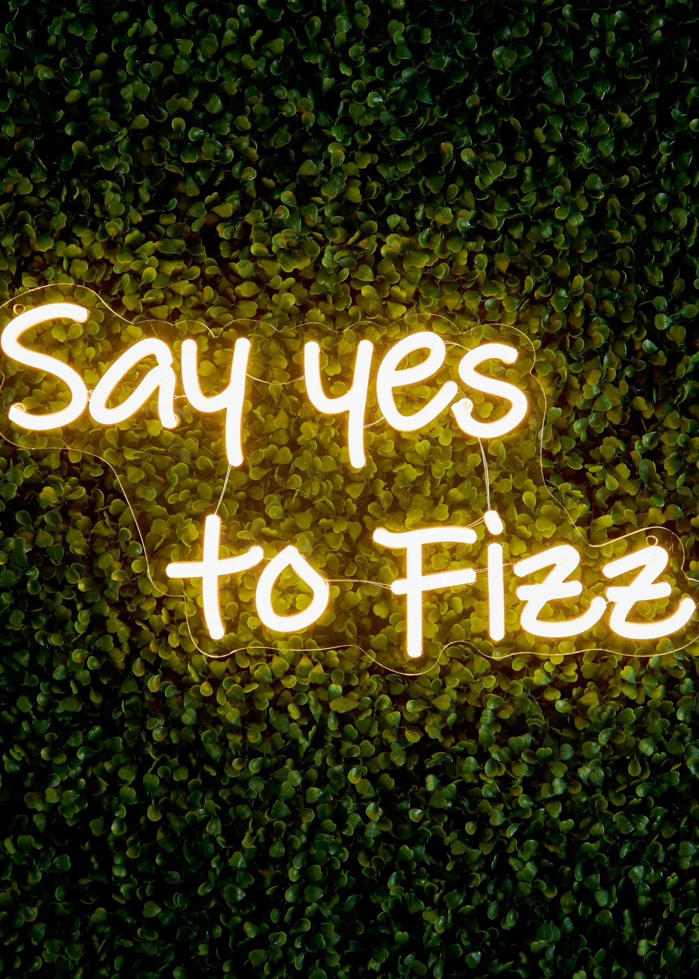 Say Yes to Fizz LED Neon Wall Sign - White, Acrylic product