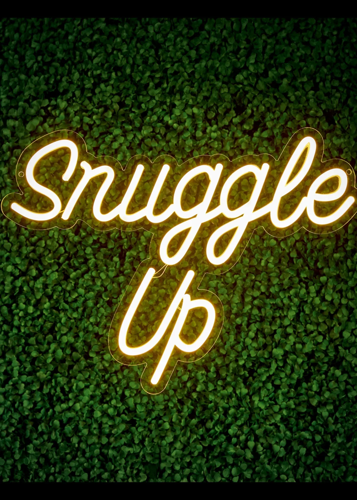 Snuggle Up LED Neon Wall Sign - White, Acrylic PVC product