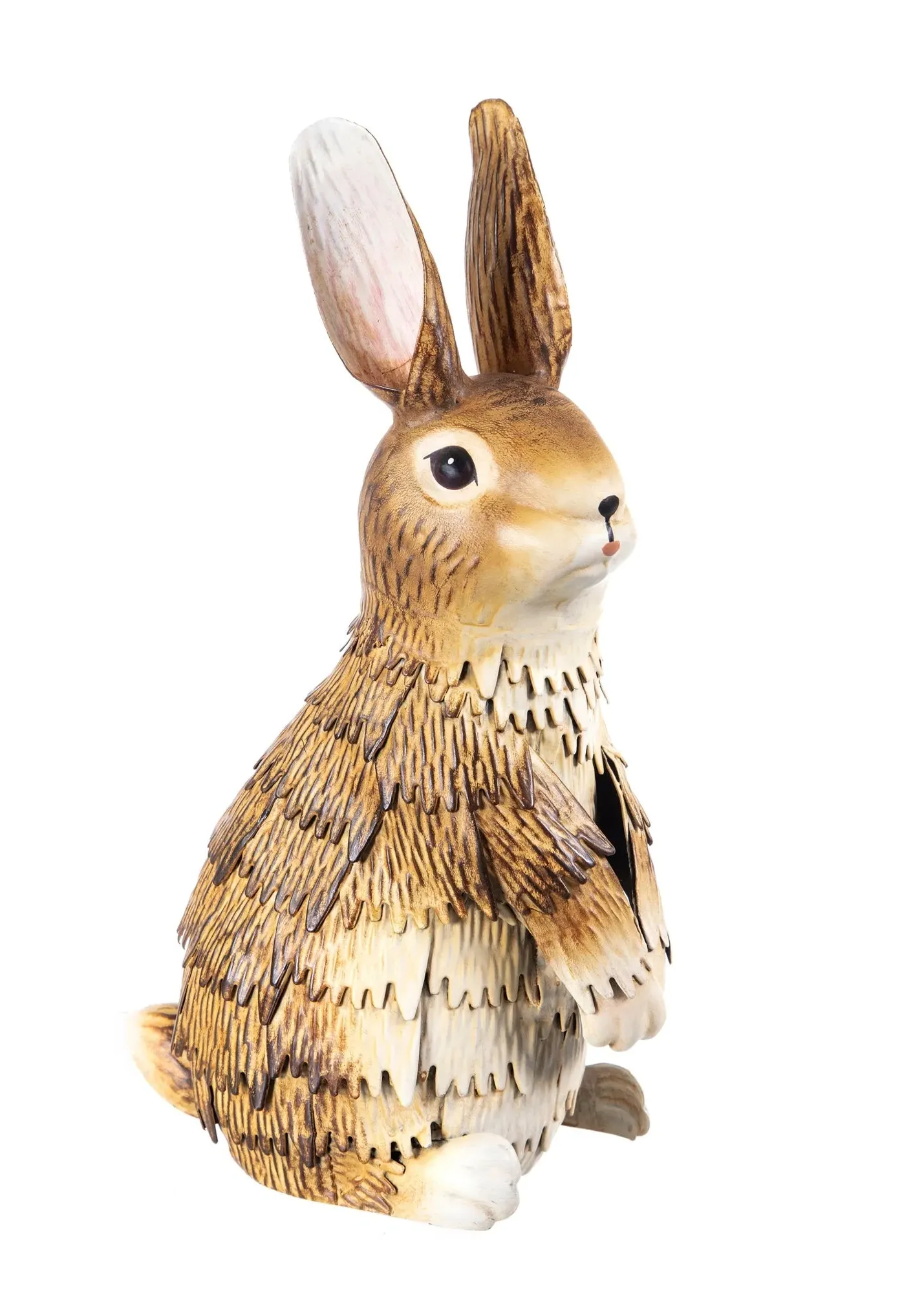 Standing Bunny Metal Garden Sculpture - Brown, Metal product