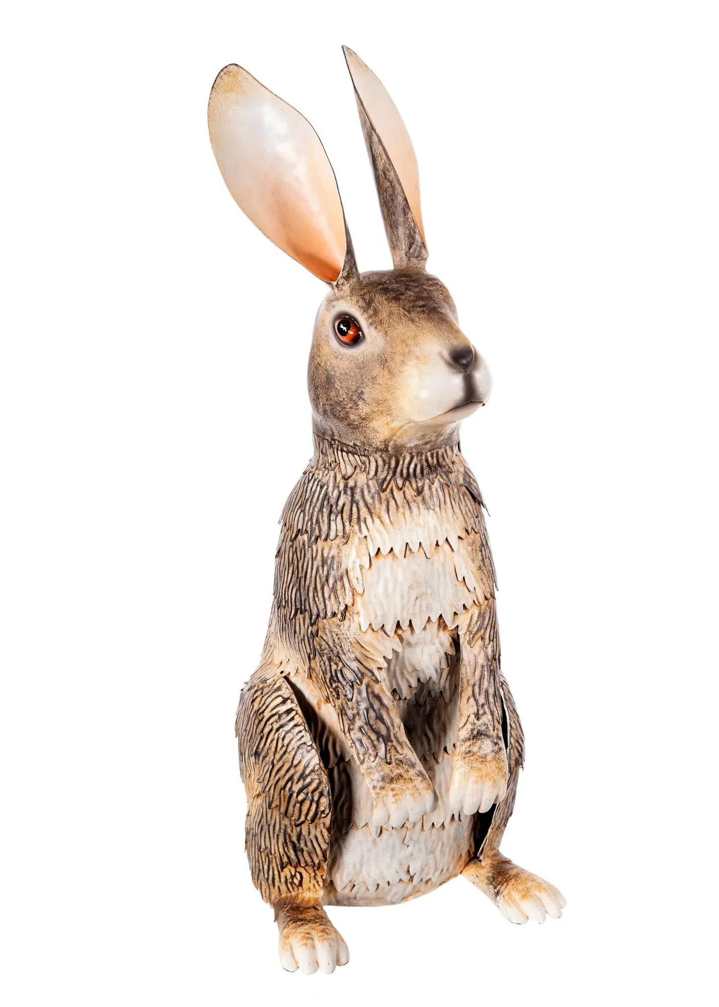Standing Rabbit Metal Garden Sculpture 41.5cm - Grey product