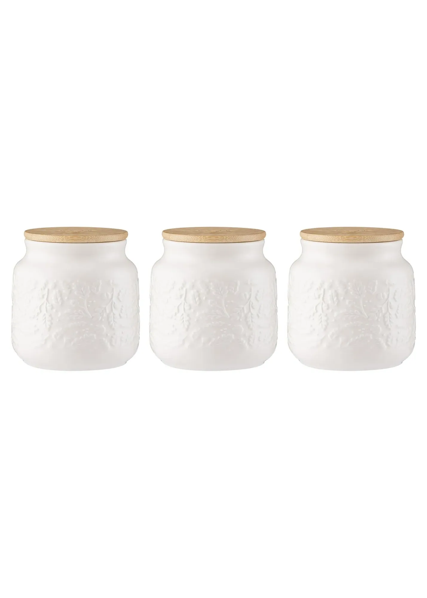 Acorn Tea Coffee Sugar Storage Jar Set - Cream, Ceramic product