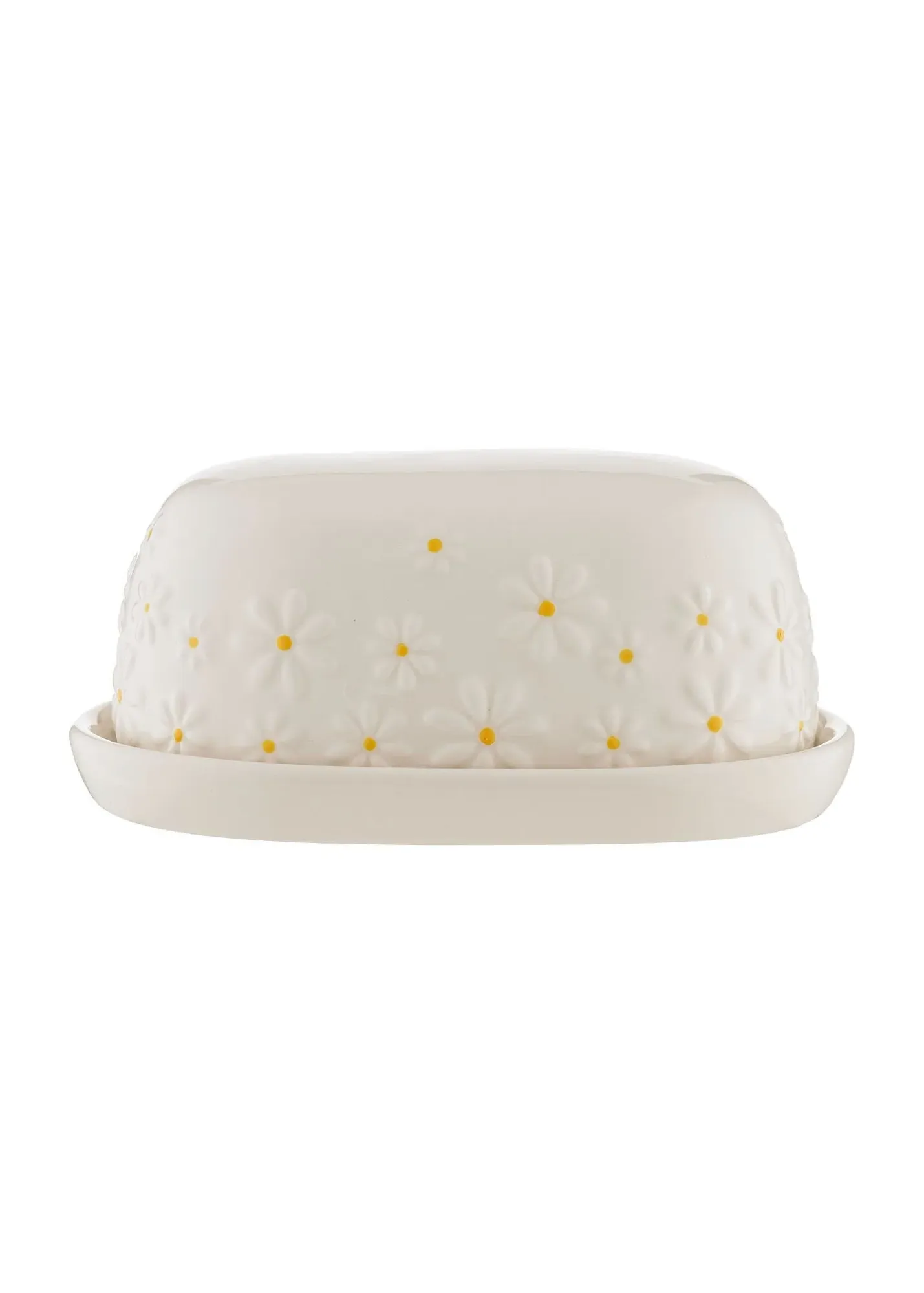 Daisy Butter Dish - Cream, Ceramic product