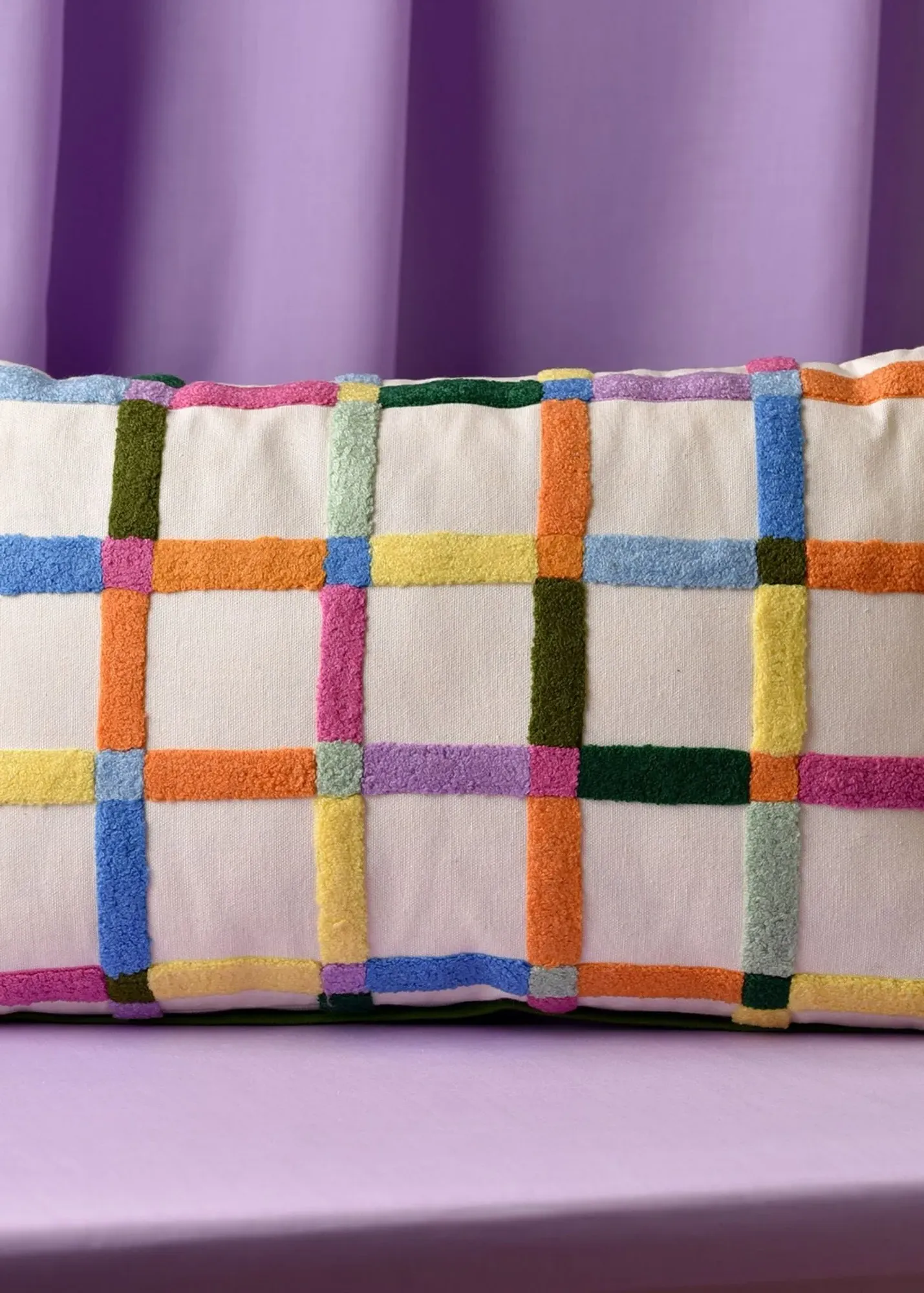 Tufted Cotton Patterned Cushion - Multi product
