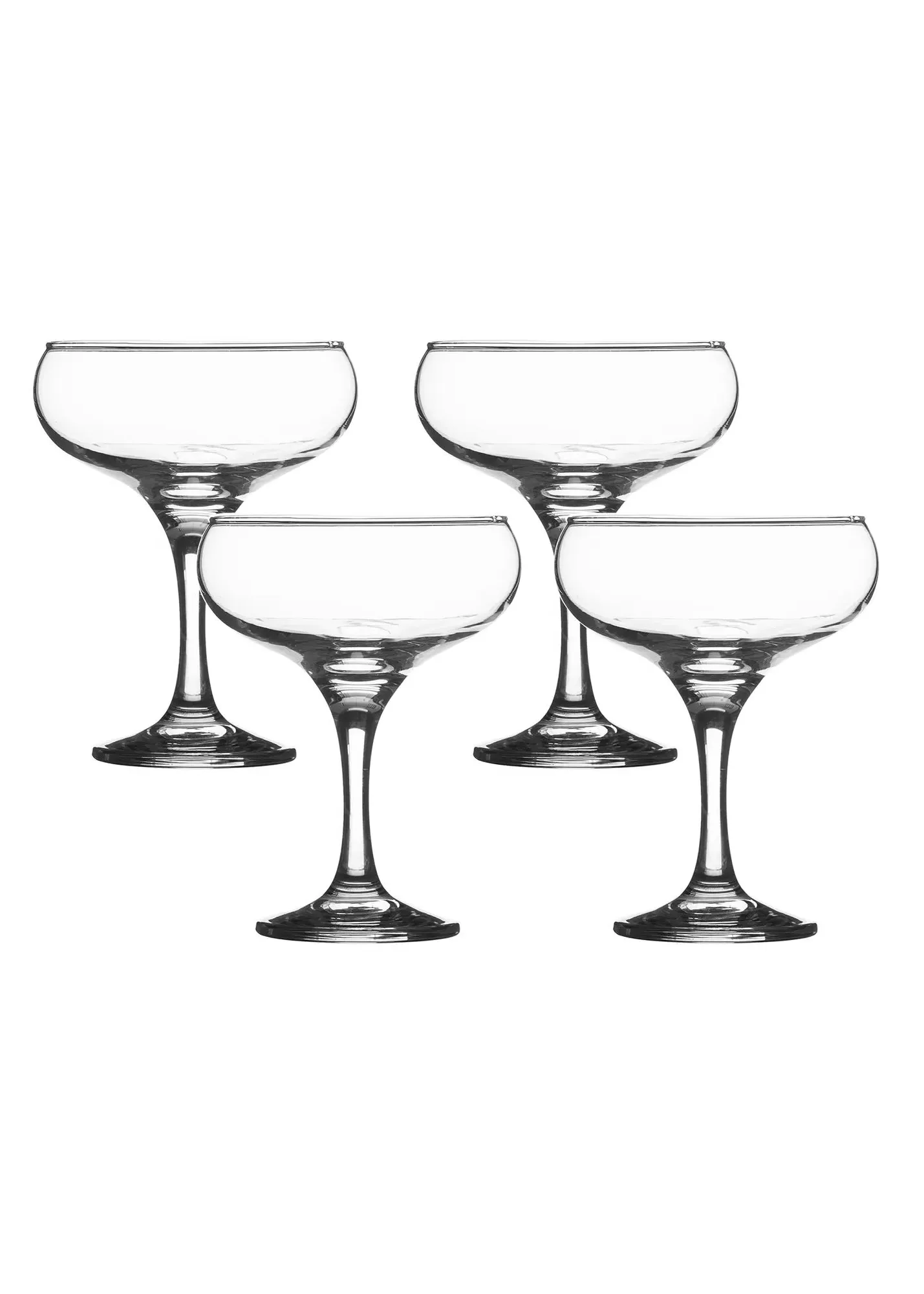 Entertain Set of 4 Cocktail Saucer Glasses - Clear product