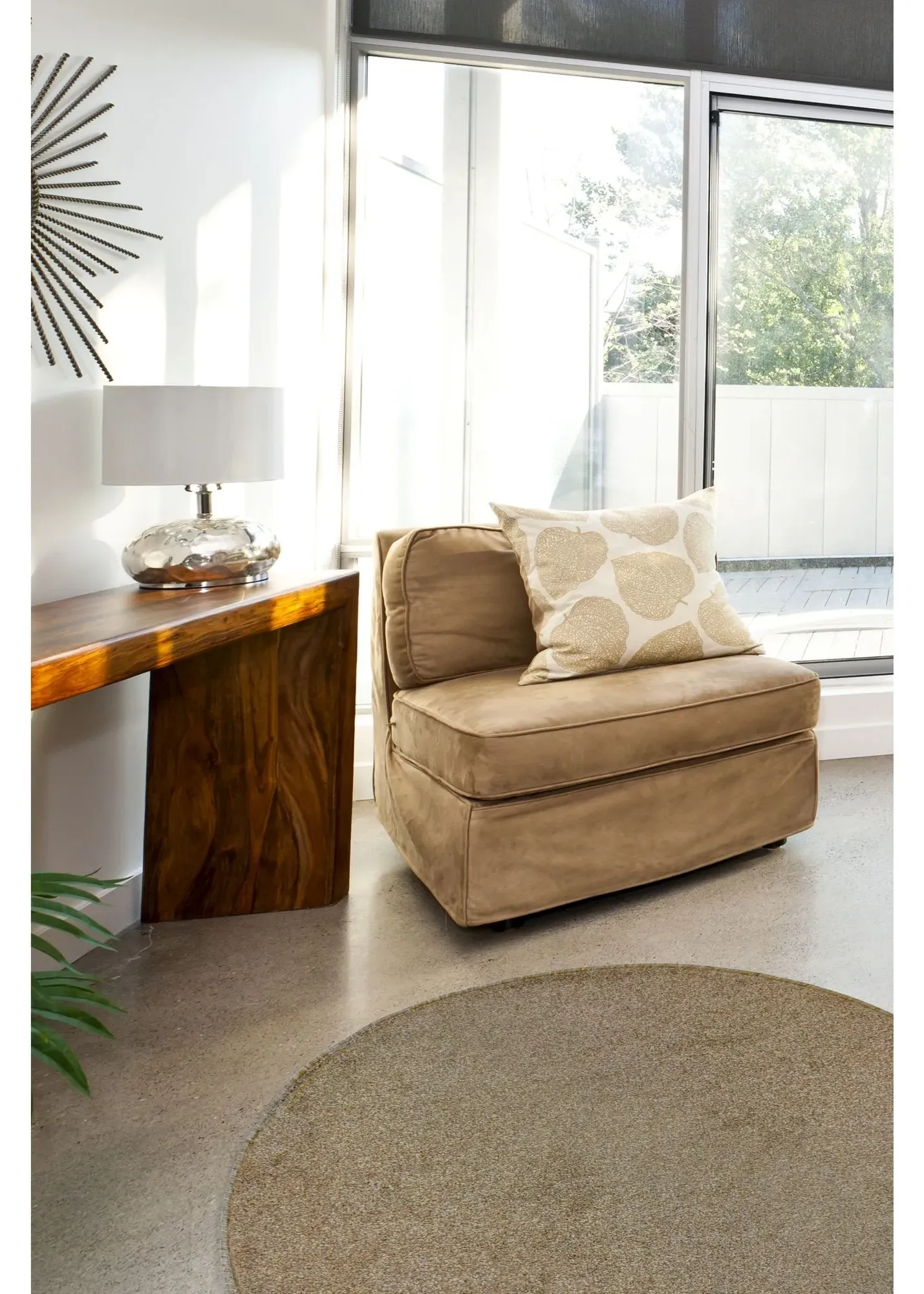 Round Rug 200cm - Brown, Mixed Fibres product