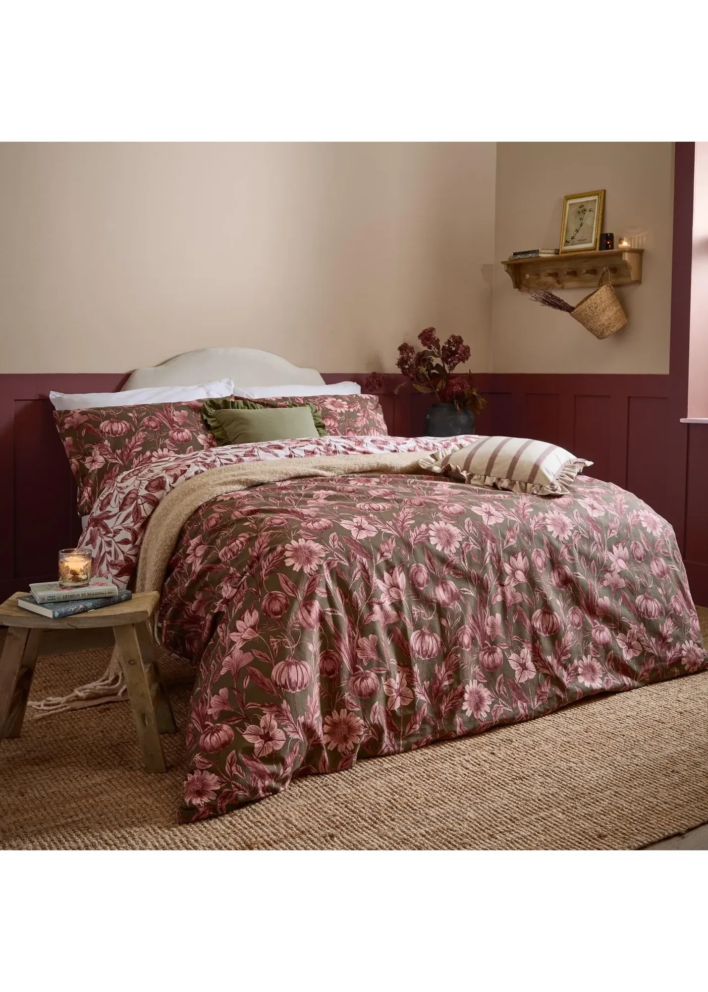 Autumn Garden Single Reversible Duvet Set - Pink product