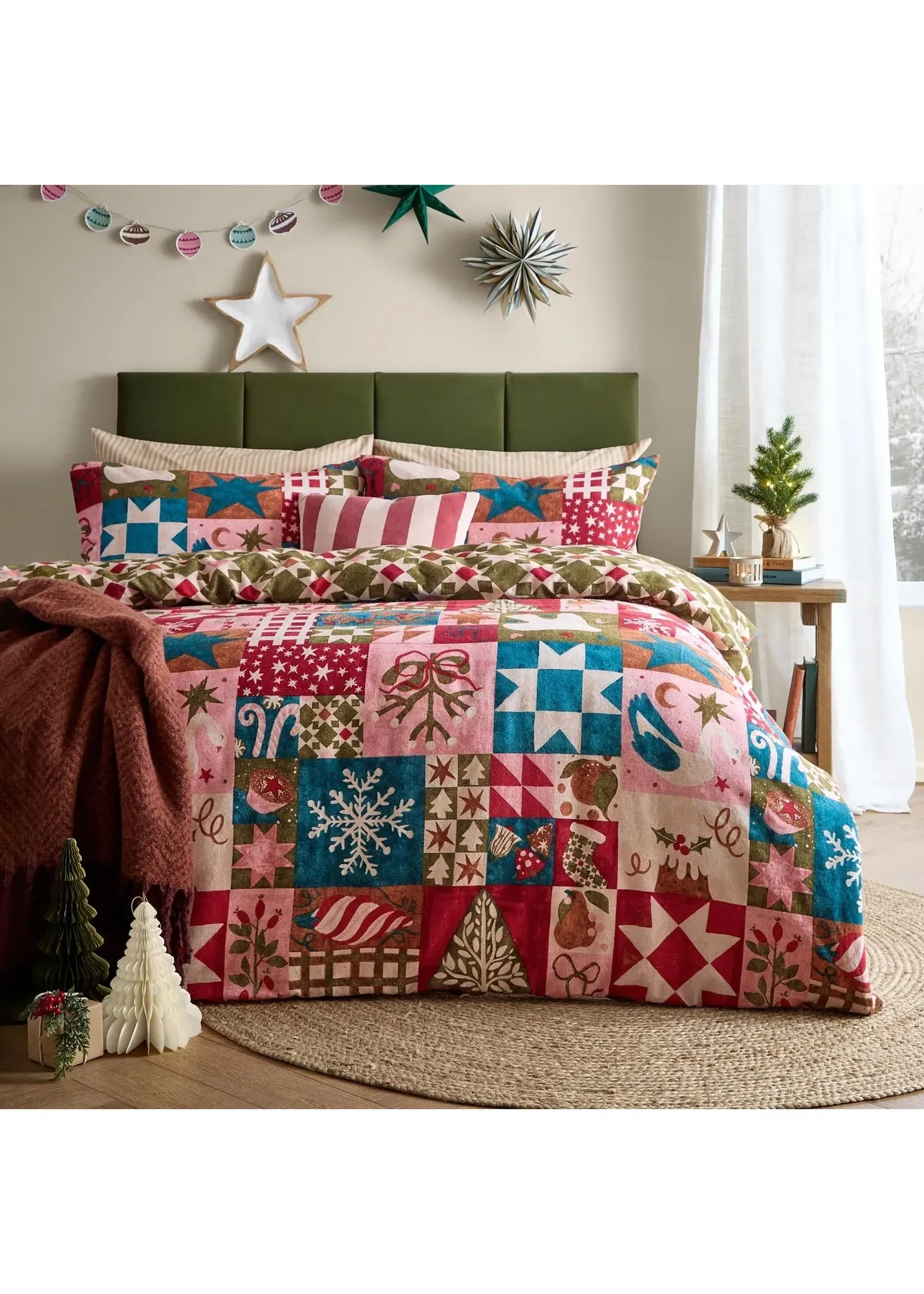 Fika Single Reversible Festive Duvet Set - Multi product