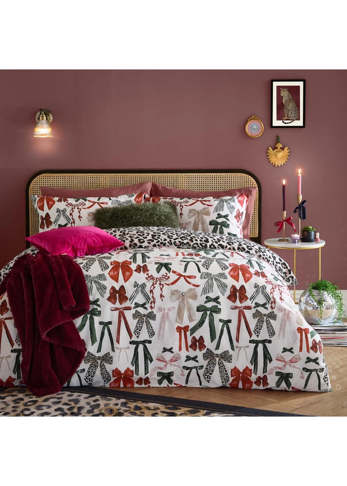 Mila Bows Single Reversible Duvet Set - Pattern product