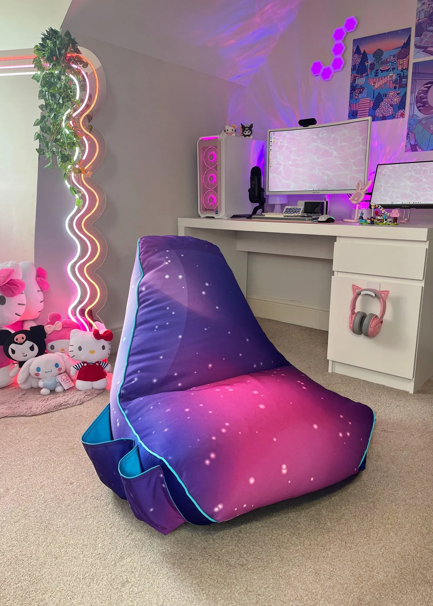 Galaxy Kids Gaming Bean Bag Chair - Multi product