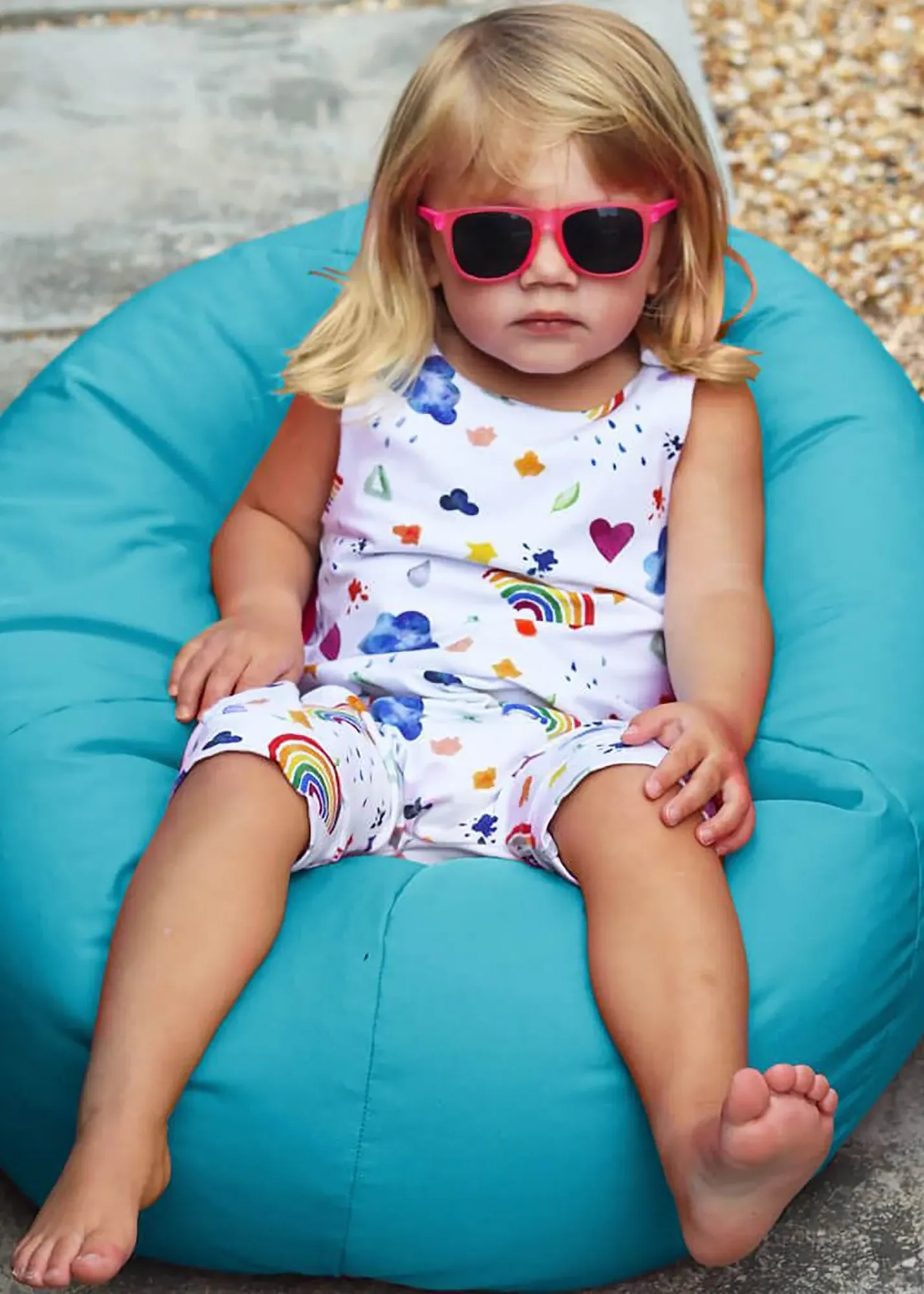 Indoor/Outdoor Small Kids Beanbag - Blue product