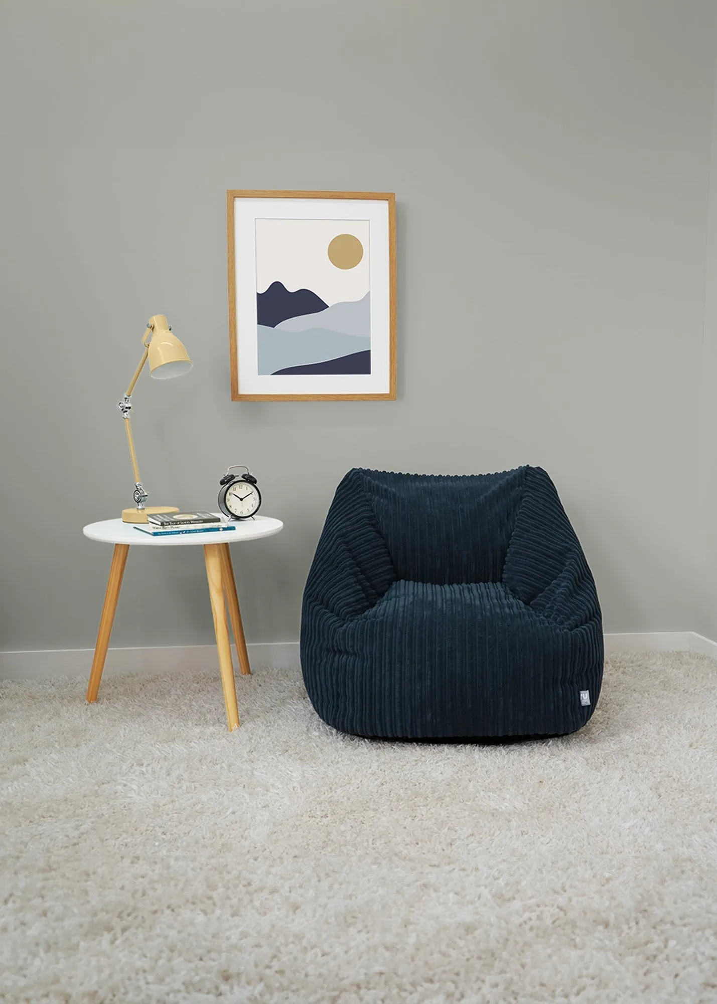 Jumbo Cord Kids Snuggle Chair Beanbag - Navy, Polyester product