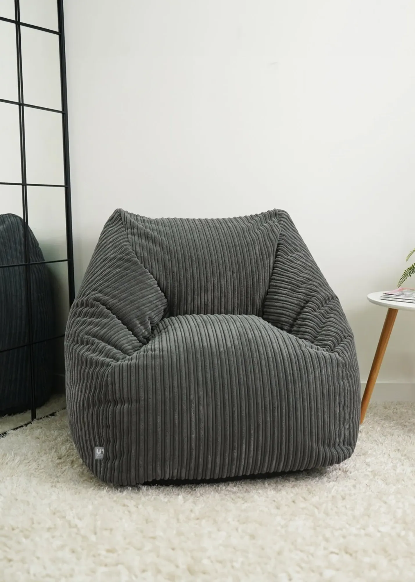 Jumbo Cord Large Snuggle Chair Beanbag - Grey product