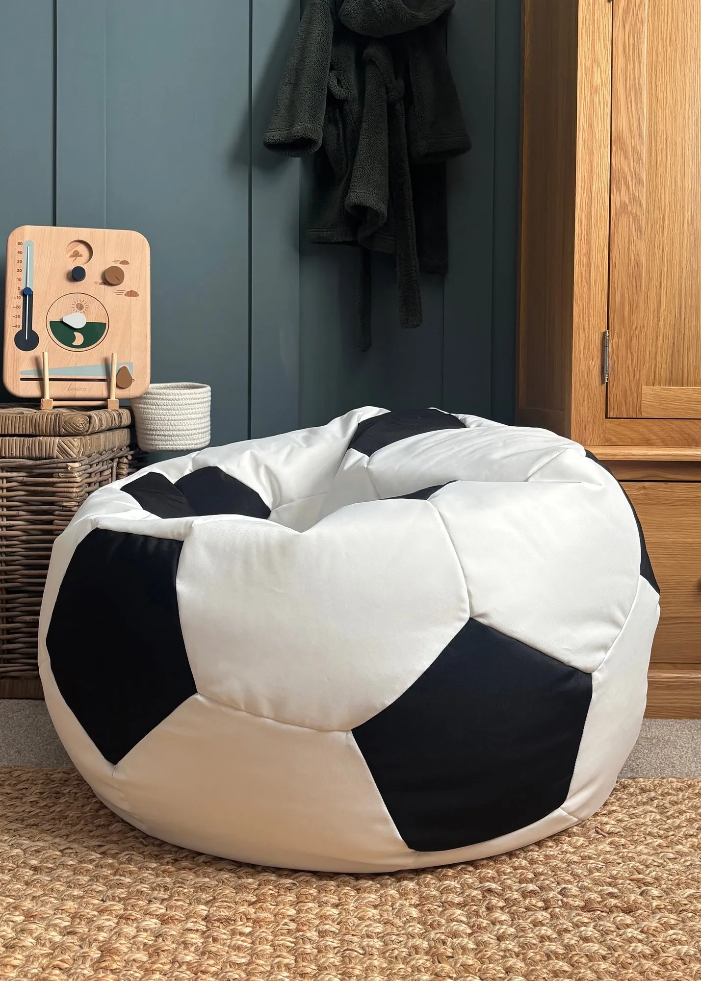 Outdoor Football Beanbag - White product