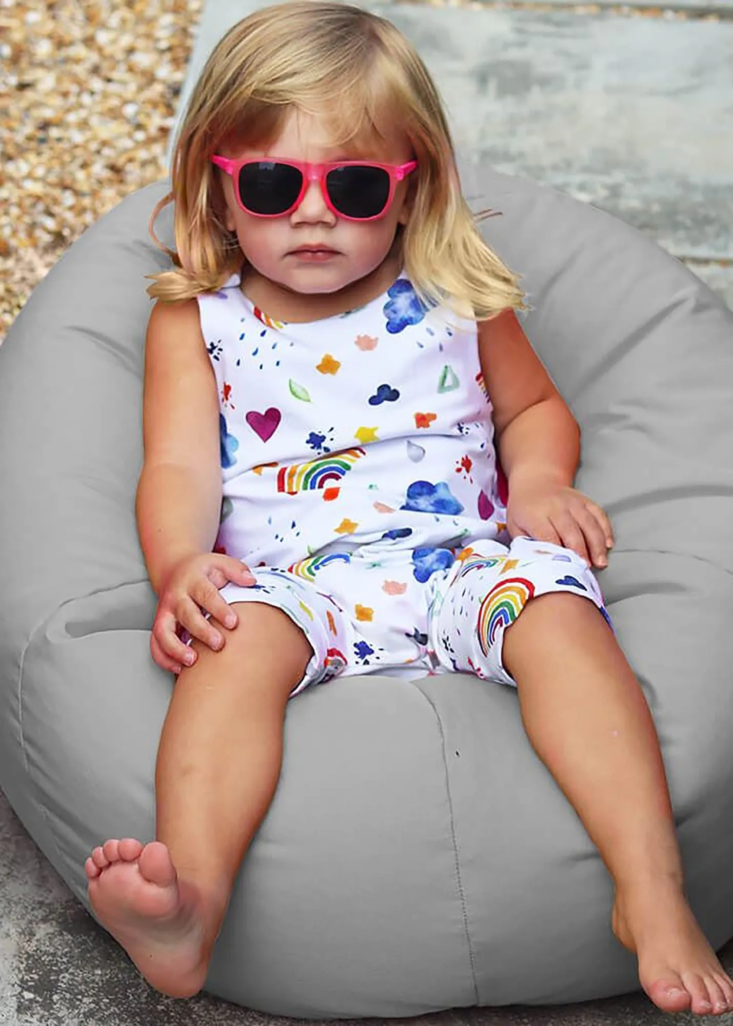 rucomfy Small Kids Platinum Beanbag - Grey product