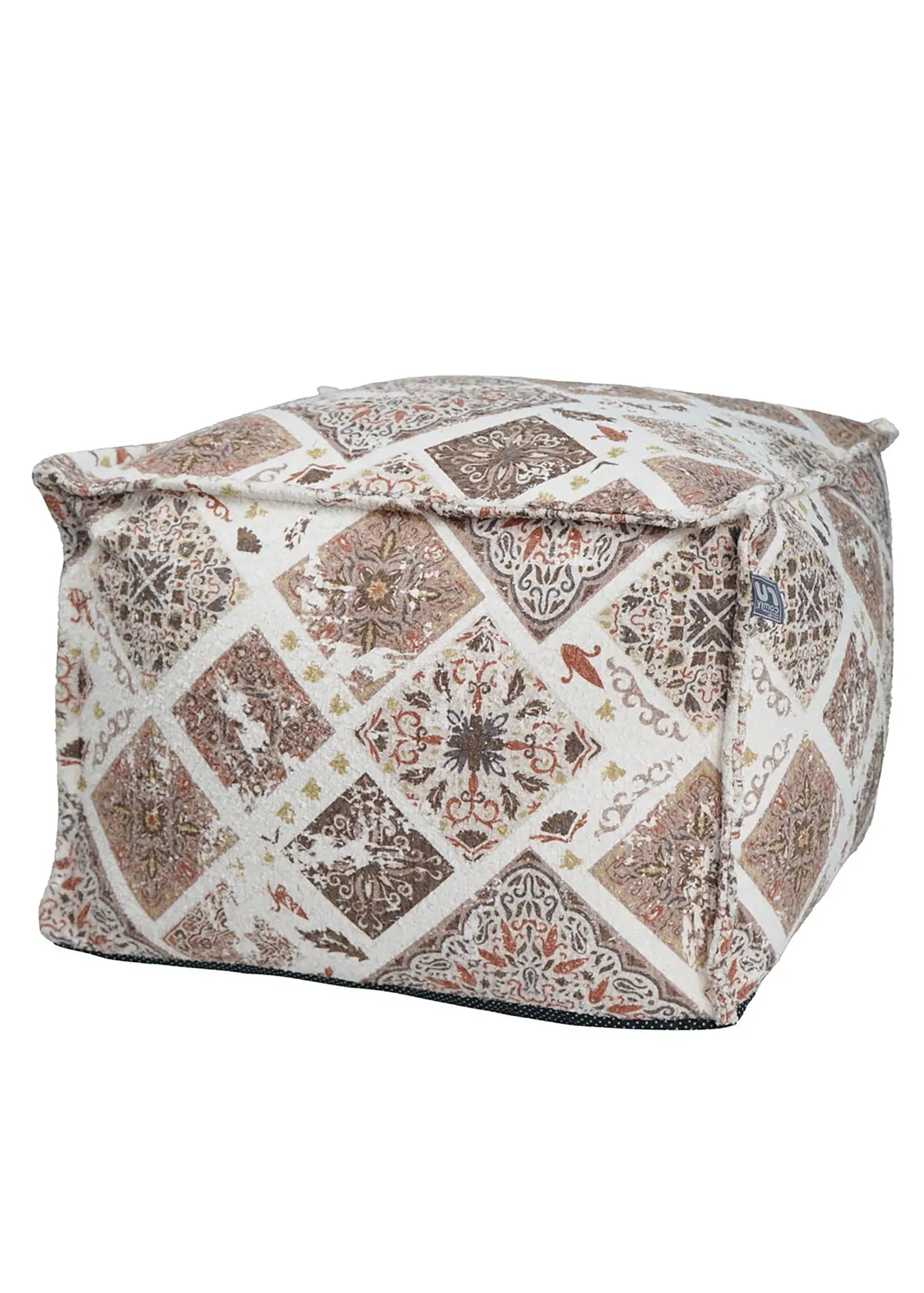 Snug Square Pouffe Moroccan Tile Beanbag - Multi, Polyester product