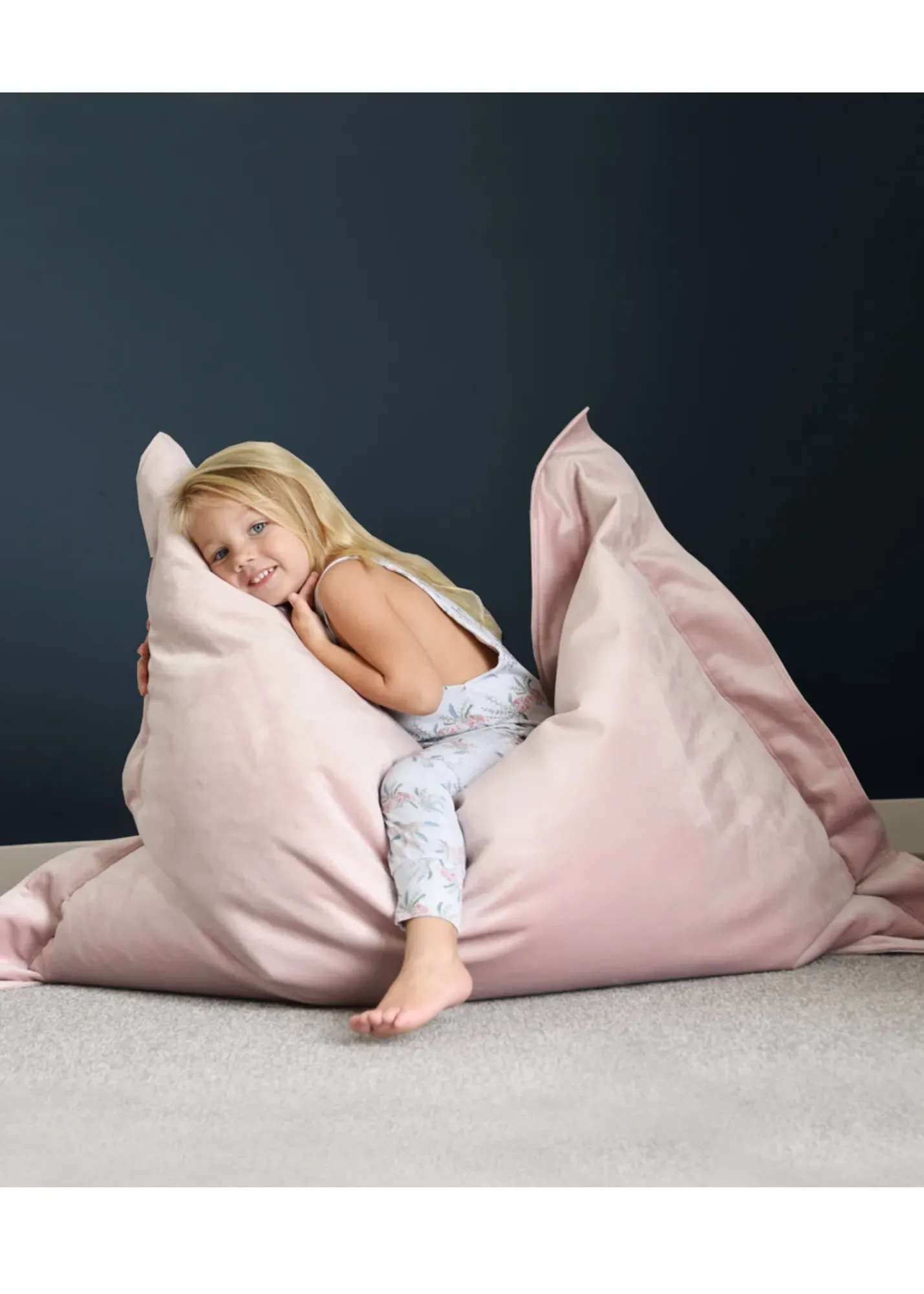 Squarbie Junior Beanbag - Pink, Velvet product