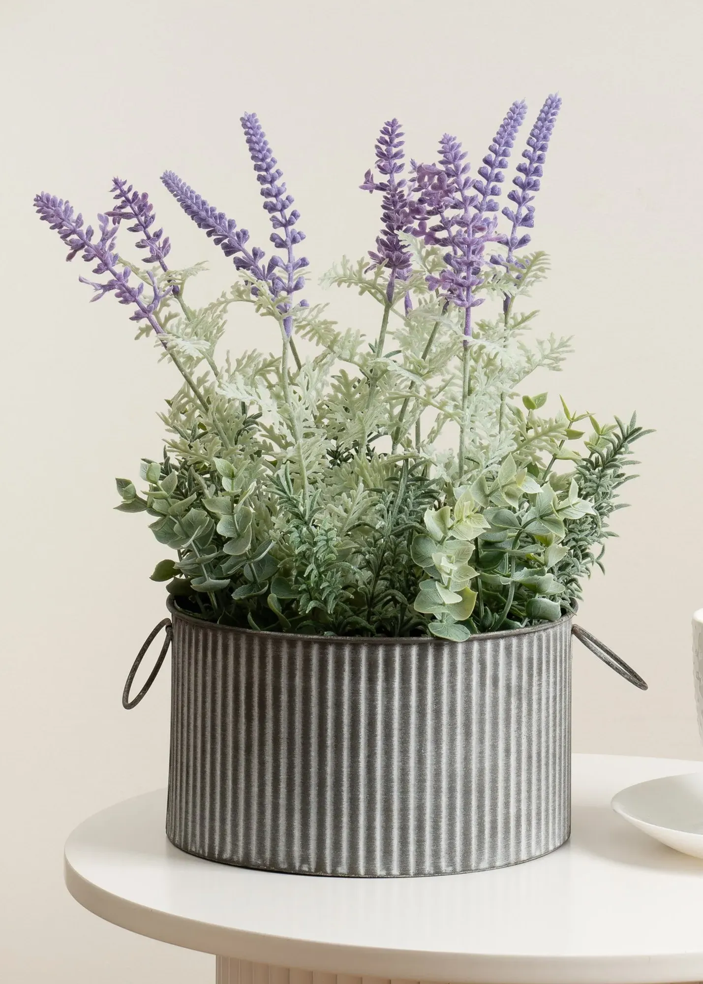 Artificial Lavender in Metal Pot - Purple product