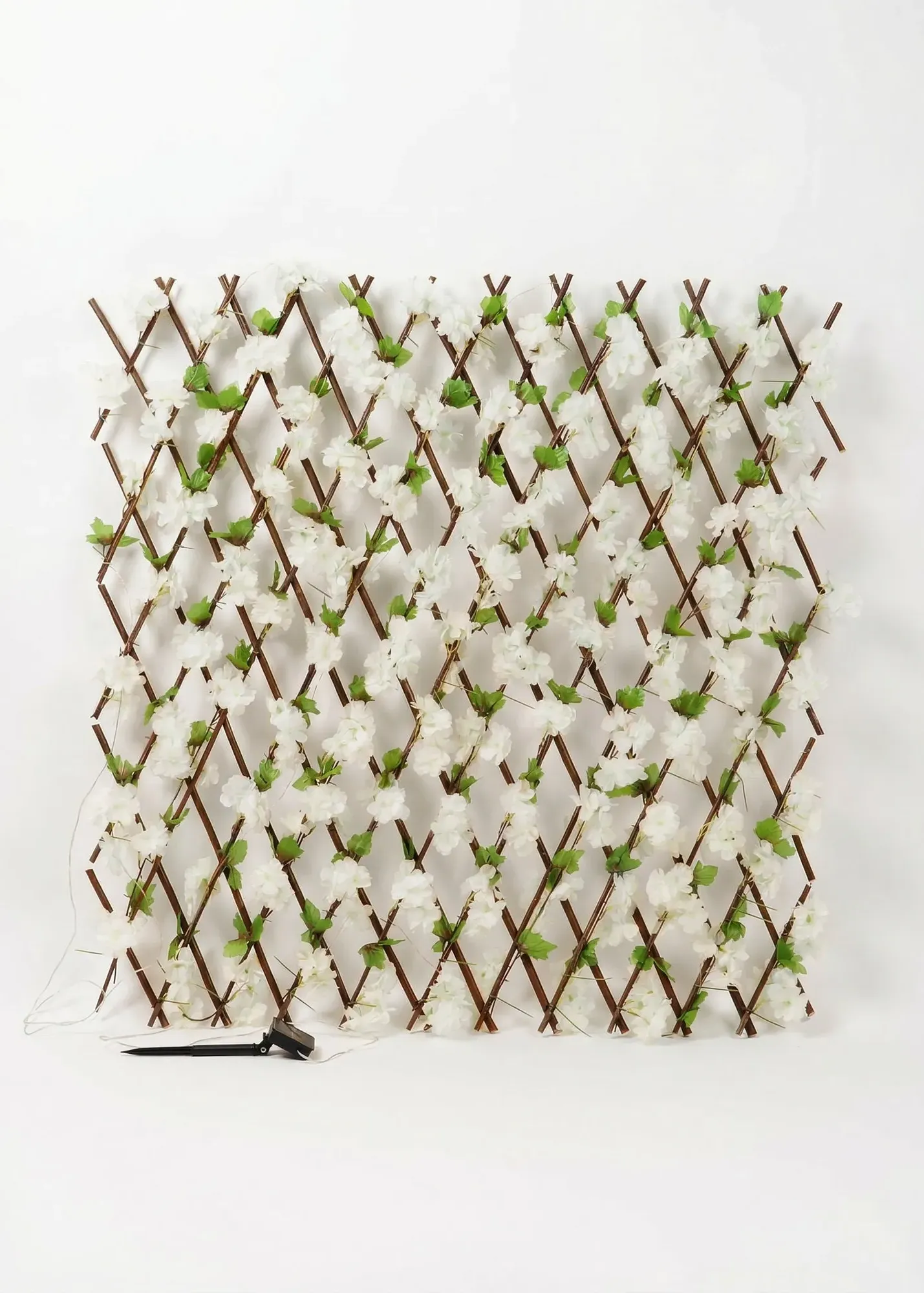 Blossom Expanding Trellis with LED Lights - White product