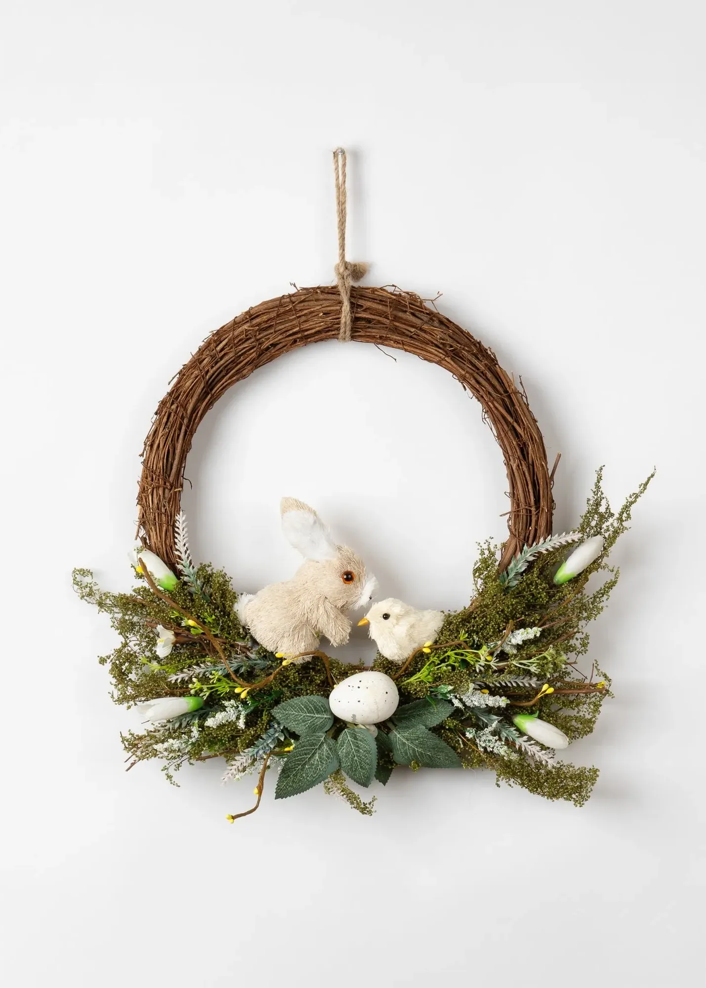 Easter Bunny and Chick Wreath - Brown product