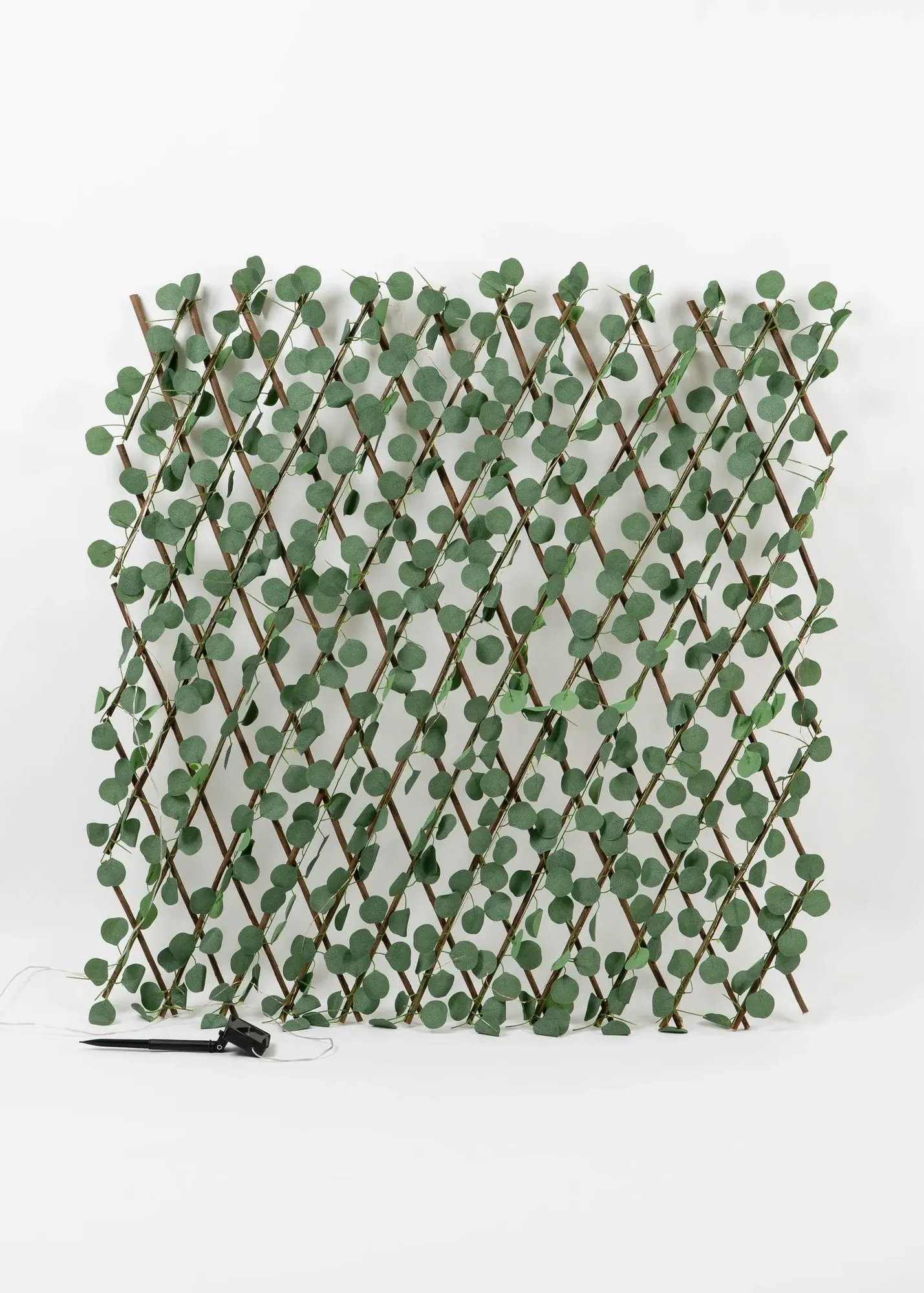 Eucalyptus Expanding Trellis with LED Lights - Green product